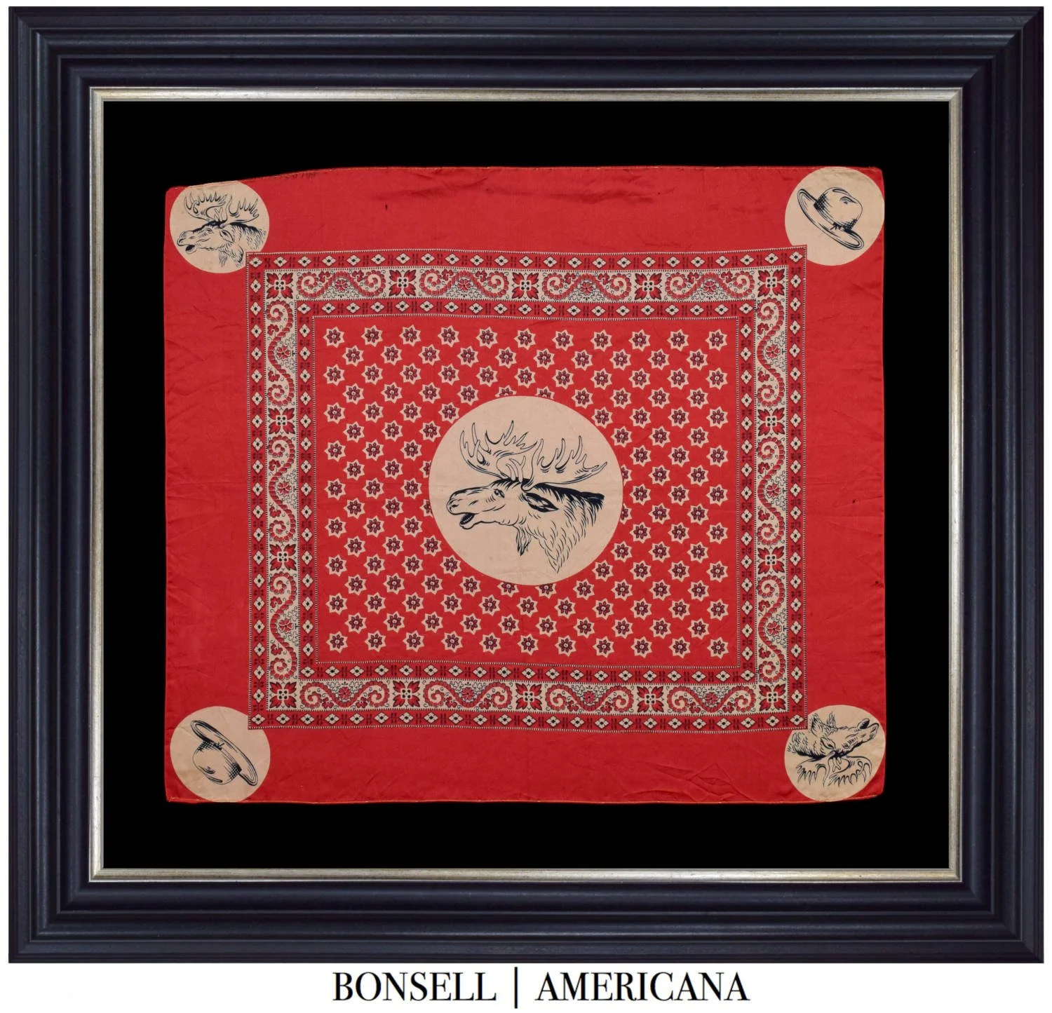 Antique Teddy Roosevelt Campaign Bandanna | Made for His Run with the Progressive Bull Moose Party