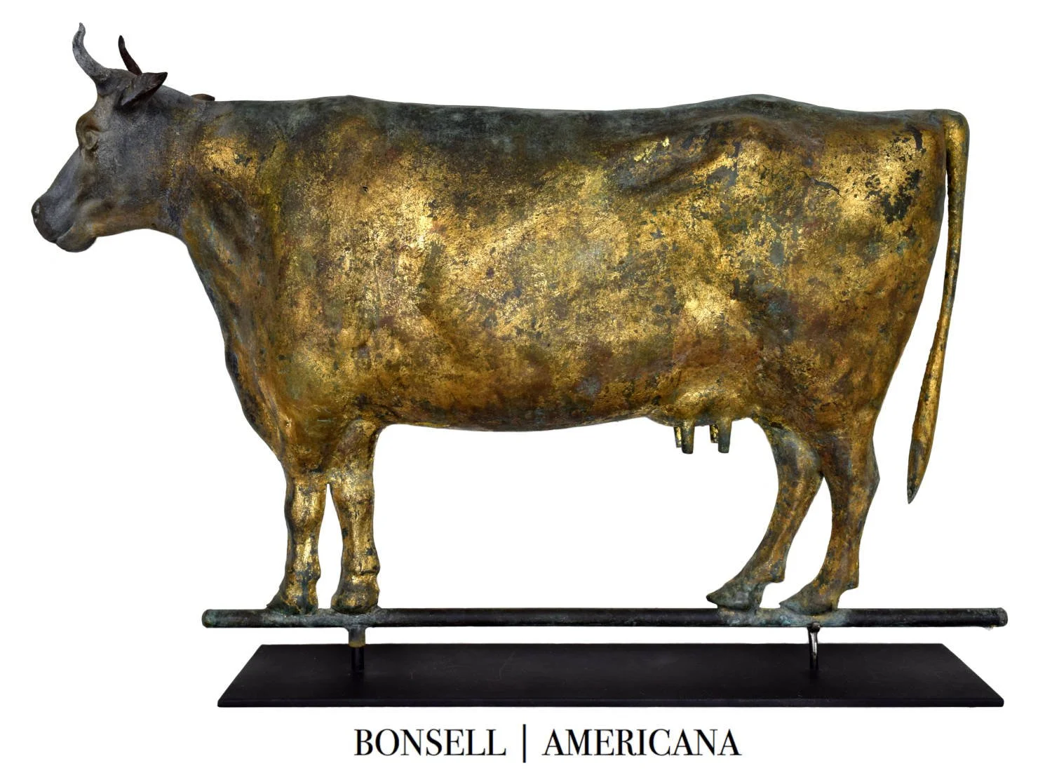 Superb Jersey Cow Weathervane | Made by L.W. Cushing & Sons of Waltham, Massachusetts | Circa Approximately 1880