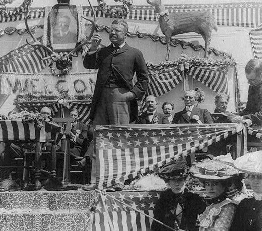 President Roosevelt in Newcastle, Wyoming in April of 1903