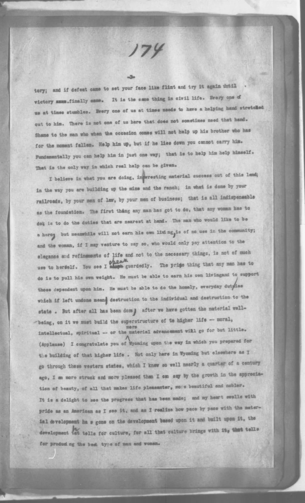 Page 3 of President Roosevelt's Evanston Speech