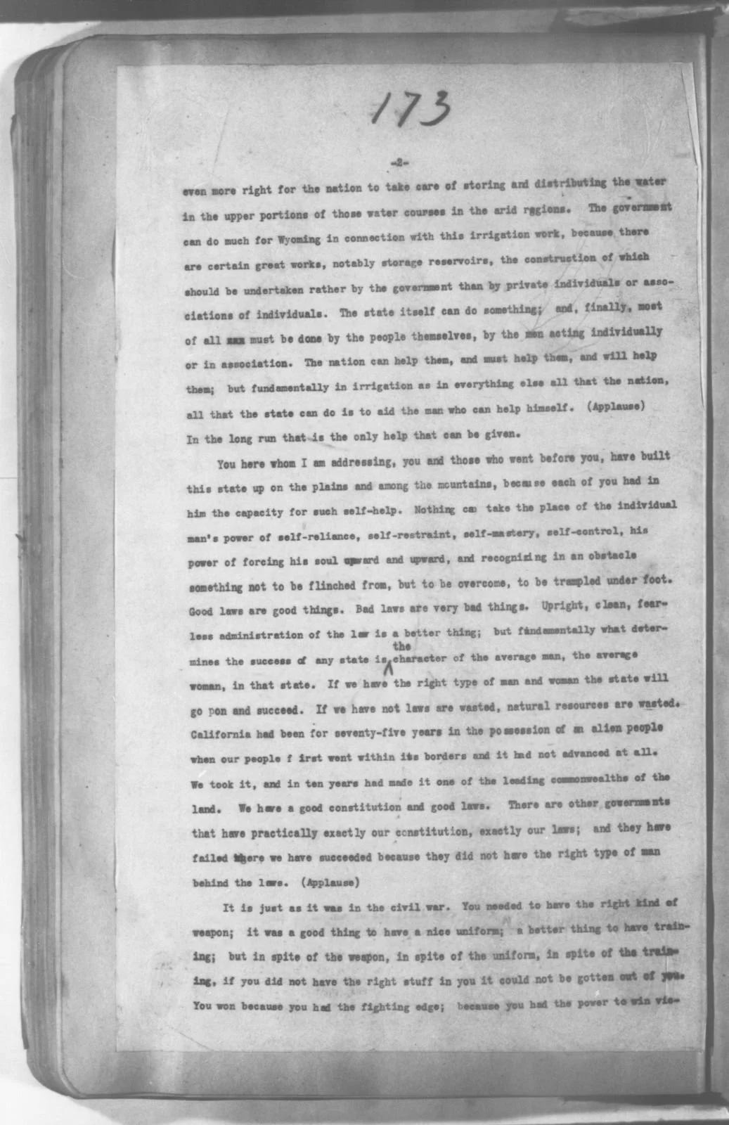 Page 2 of President Roosevelt's Evanston Speech