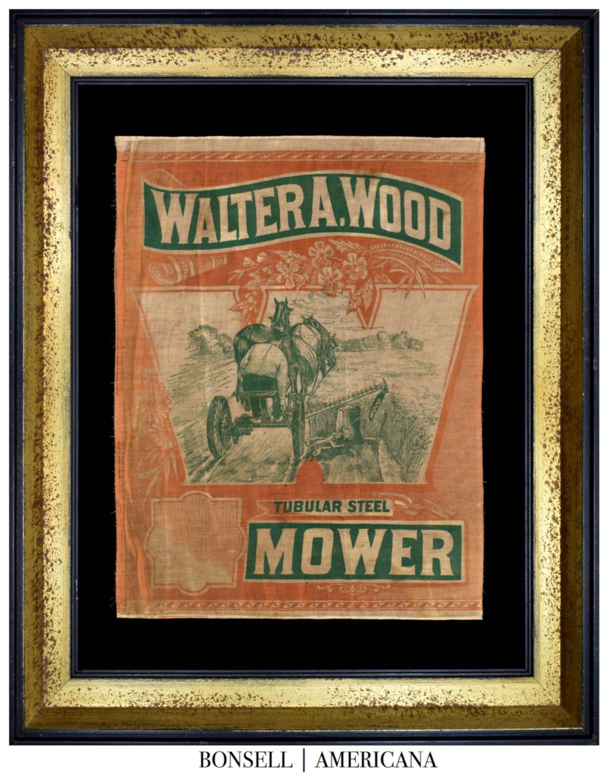 Fantastic Walter A. Wood Tubular Steel Mower Cotton Broadside | Circa 1890-1920