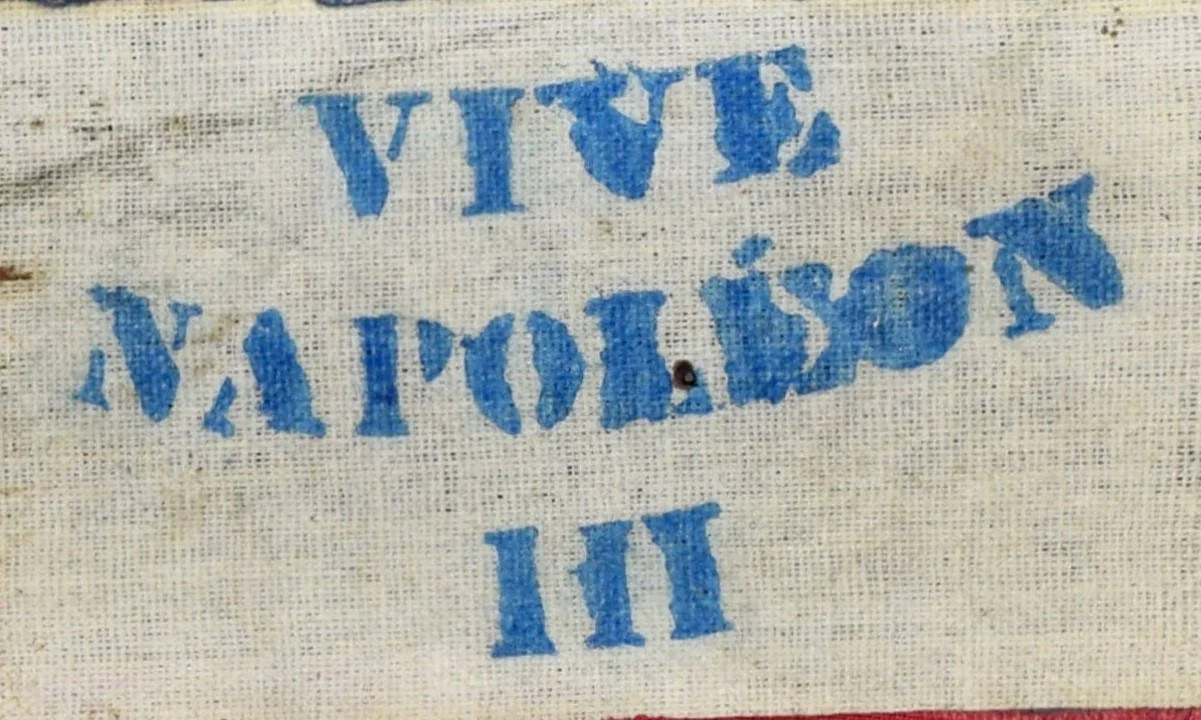 3. Antique Vive Napoleon III French Flag.jpg