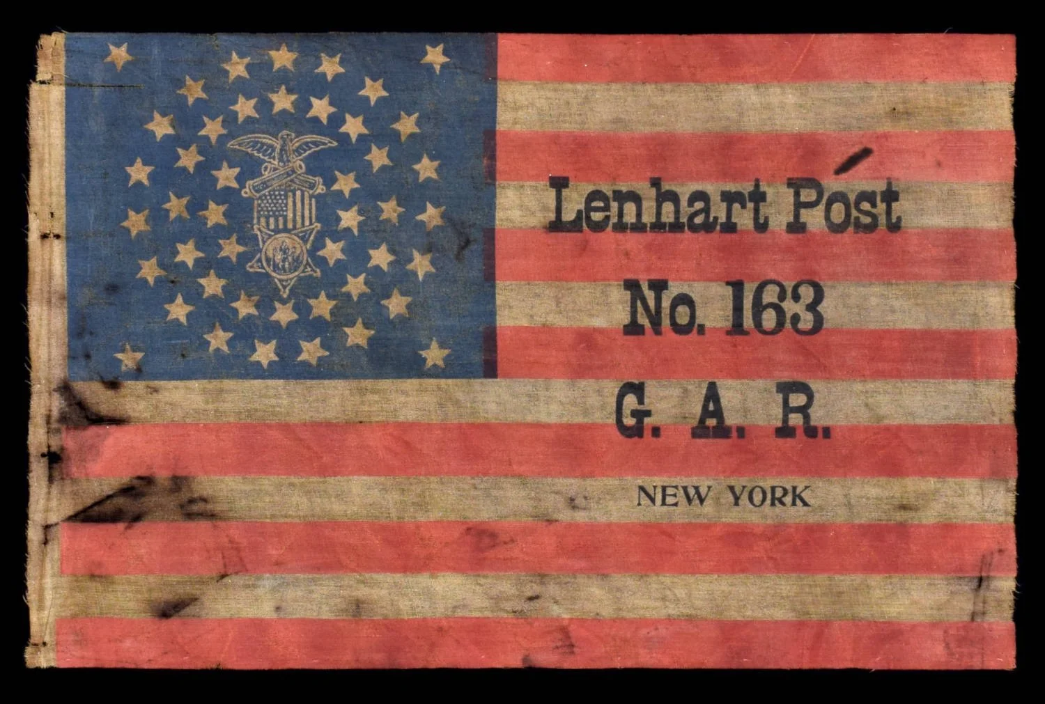 Scarce 45 Star Antique Flag with a Medallion | Features the Grand Army of the Republic’s Emblem | Utah Statehood | Circa 1896-1907
