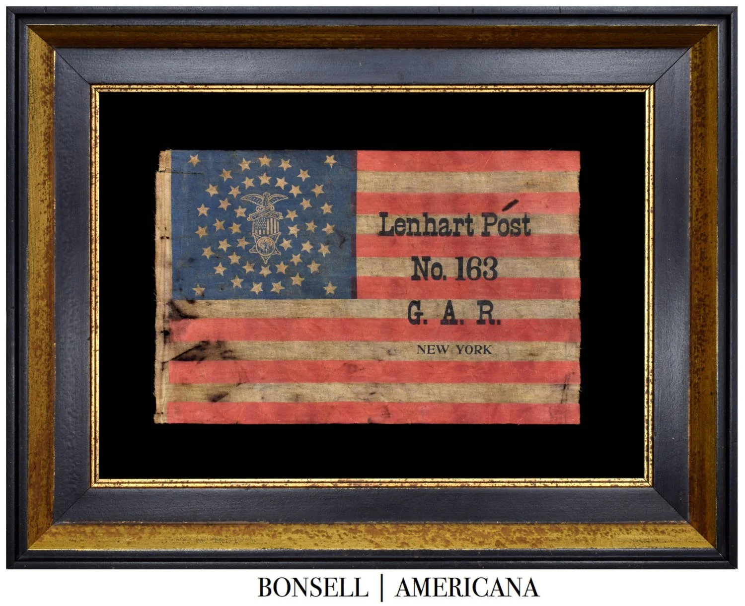 Scarce 45 Star Antique Flag with a Medallion | Features the Grand Army of the Republic’s Emblem | Utah Statehood | Circa 1896-1907