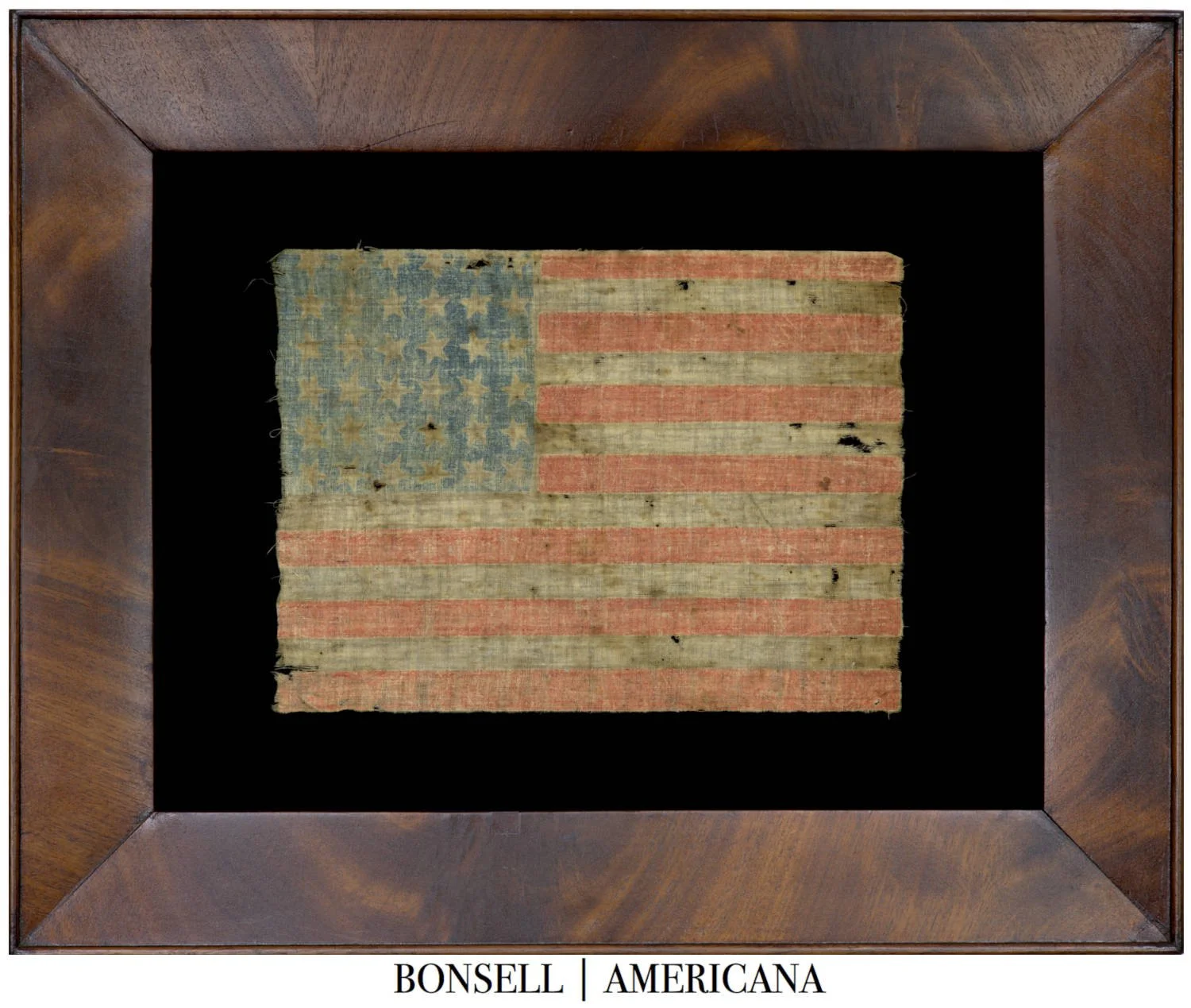 Worn but Proud 36 Star Antique Flag | Nevada Statehood | Circa 1864-1867