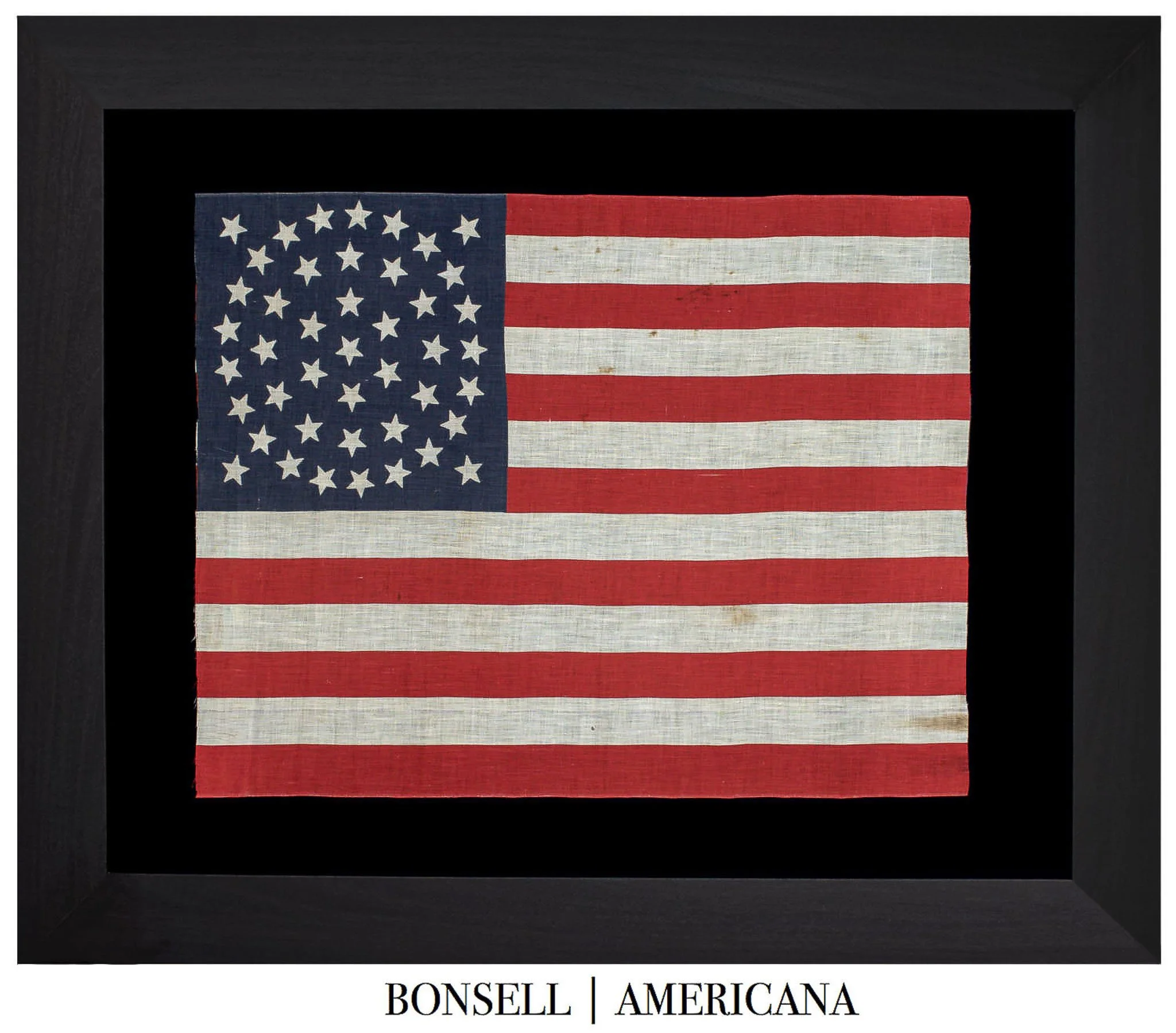 Large Scale 44 Star Antique Flag with an Impressive Medallion Star Pattern | Wyoming Statehood | Circa 1890-1896