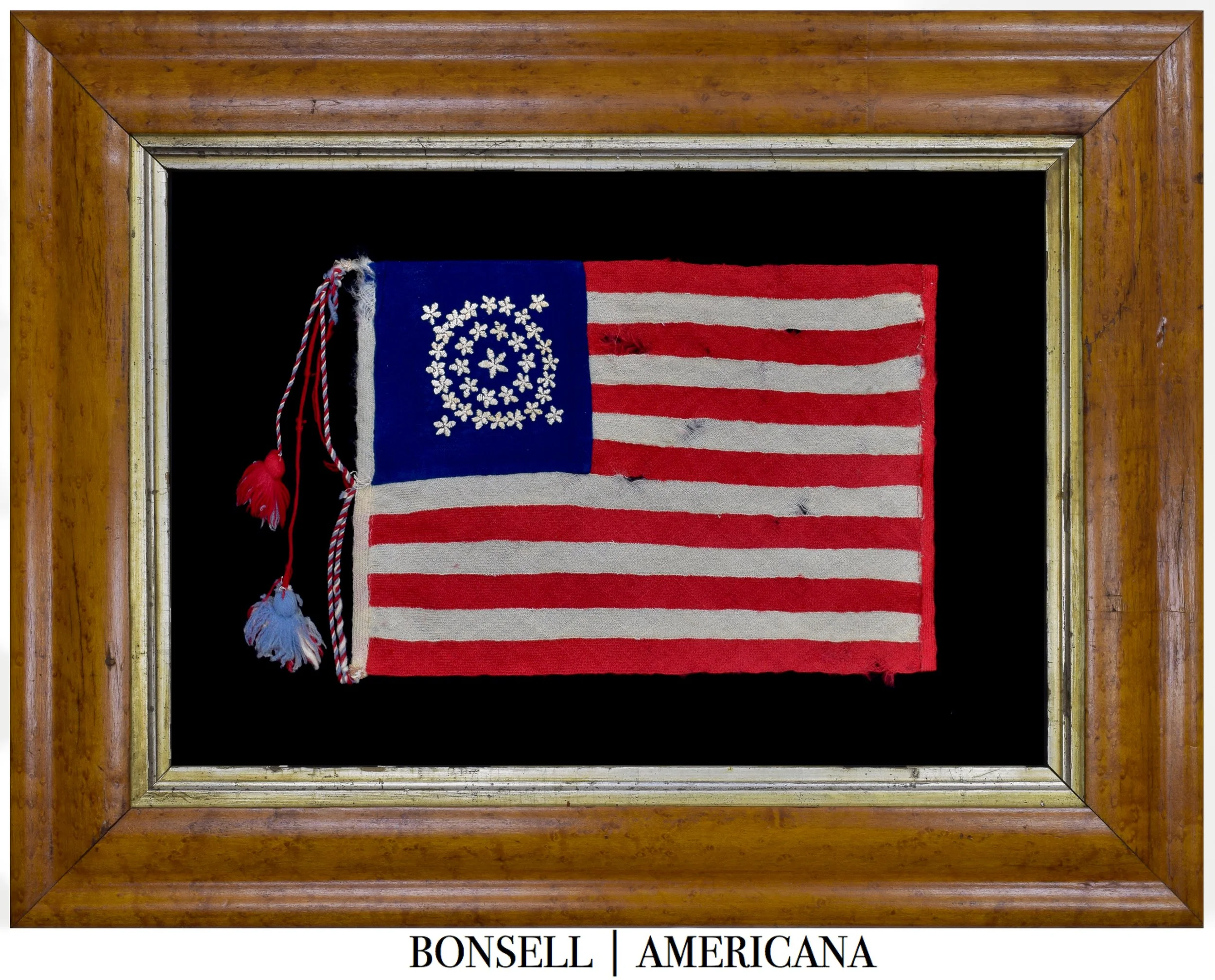 Extraordinary 35 Star Antique US Flag | A Handsewn Symbol of Civil War Era Patriotism | Formerly Part of the Pierce Collection of American Flags | West Virginia Statehood | Circa 1863-1865