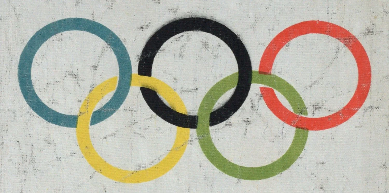 4. Antique Berlin Olympics Flag Circa 1936.jpg