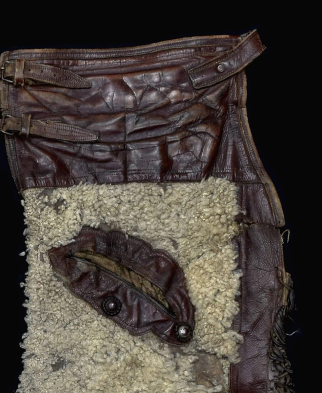 7. Antique Sheep Skin Chaps from the CS Cattle Company, Located in Cimmarron, New Mexico.jpg
