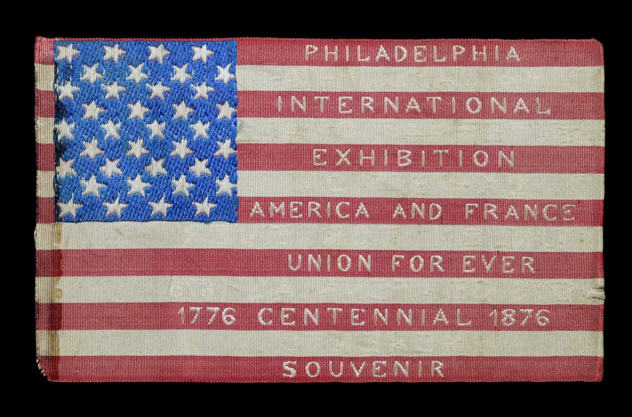 36 Star Antique American Flag | A Commemorative Souvenir from the Philadelphia International Exhibition | Circa 1876