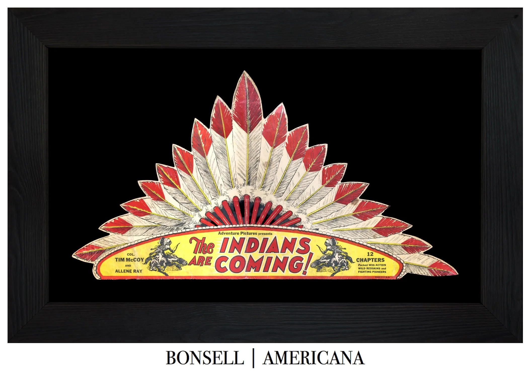 The Indians Are Coming | Western Movie Serial Lobby Display | Adventure Pictures | Tim McCoy & Allene Ray | Circa 1930