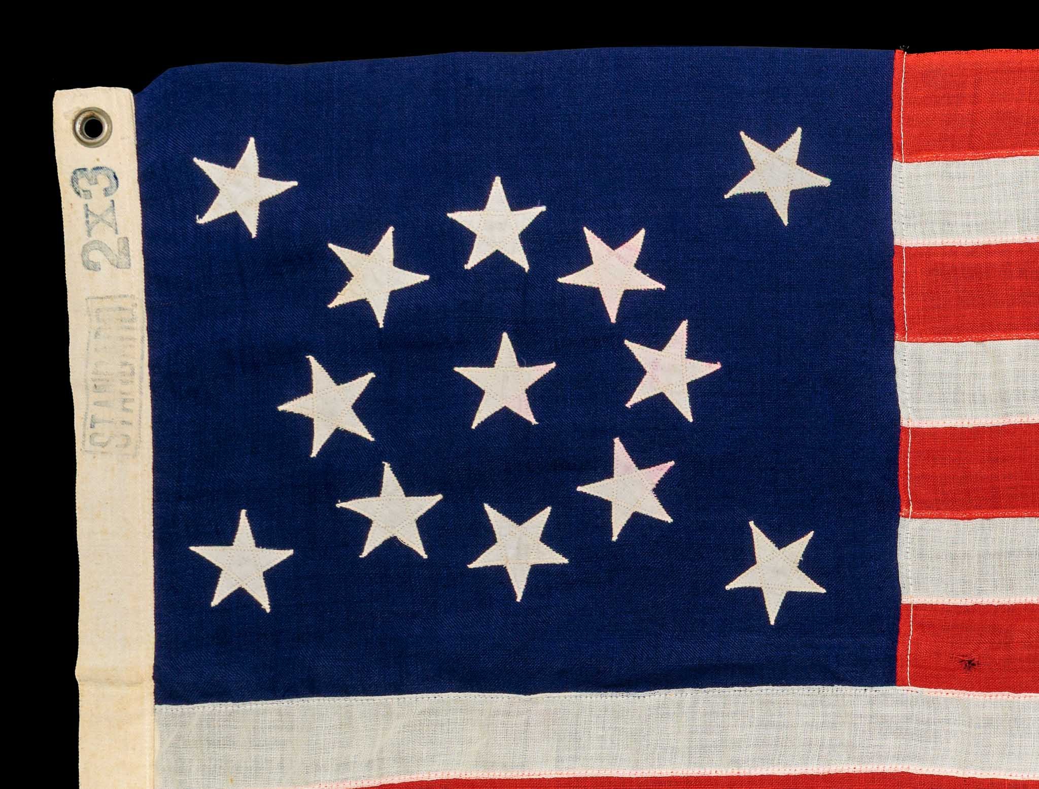 13 Star Antique Flag with a Medallion Configuration -3.jpg