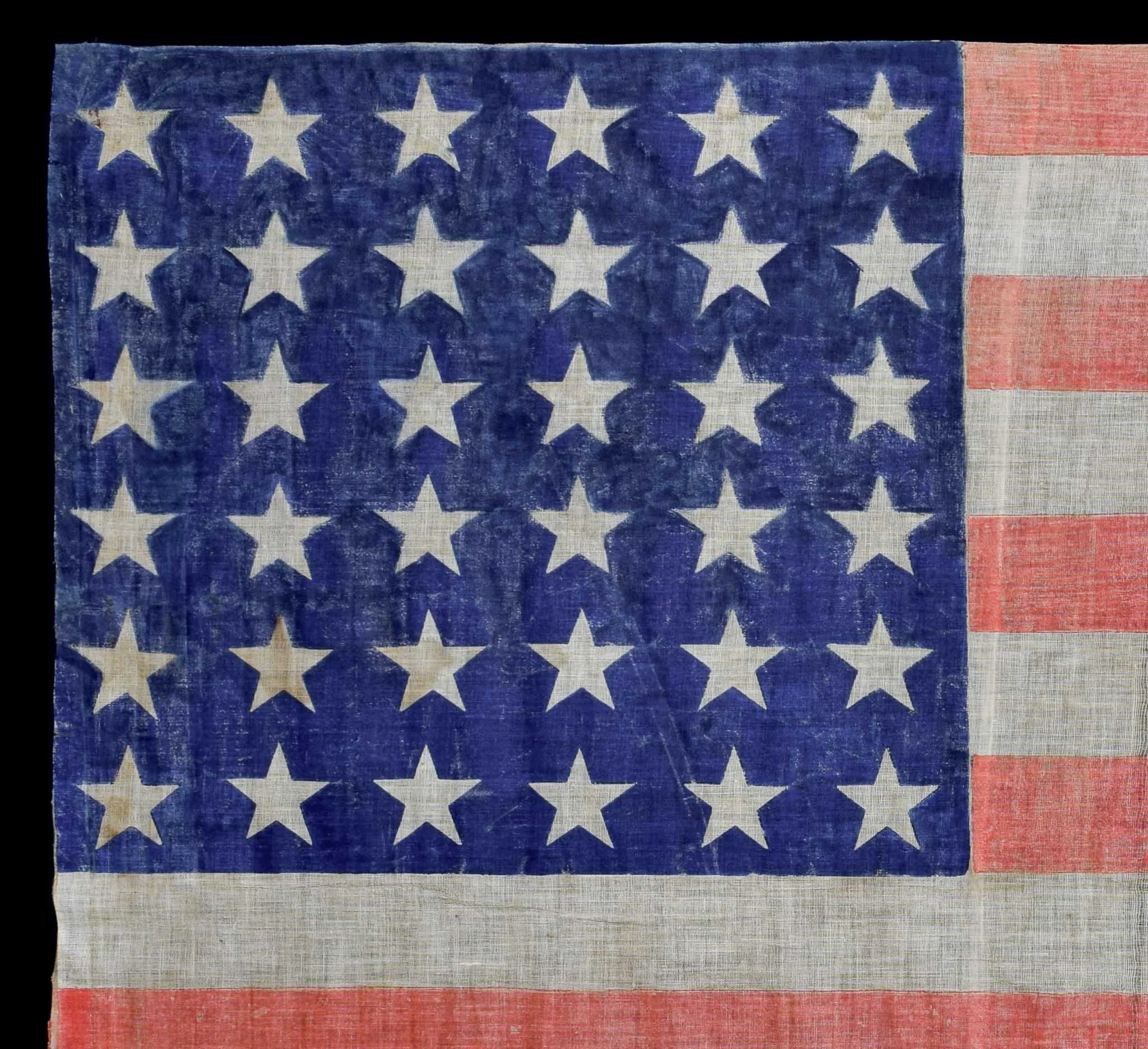 36 Star Cleveland & Hendricks Antique Campaign Flag-3.jpg