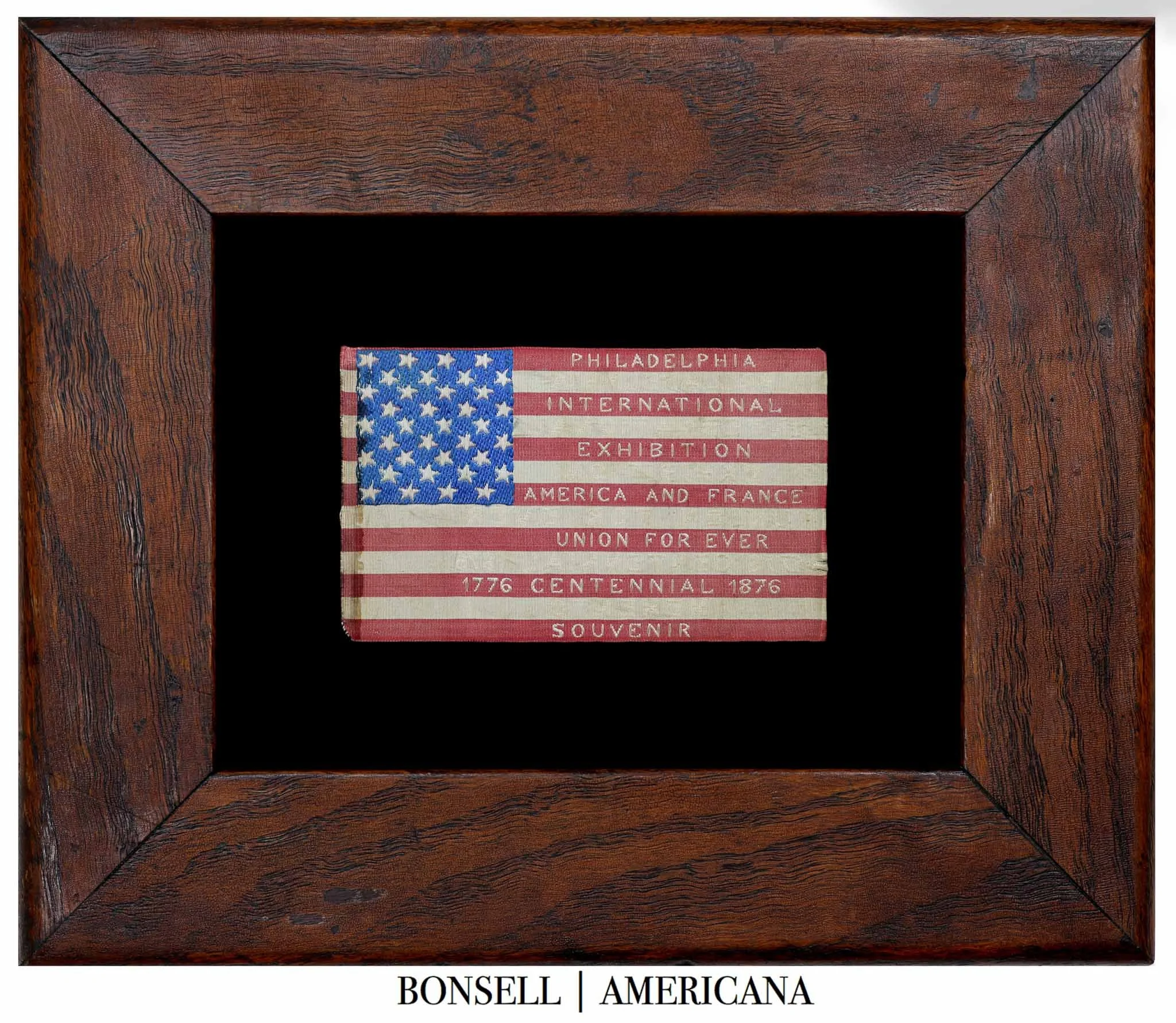 36 Star Antique American Flag | A Commemorative Souvenir from the Philadelphia International Exhibition | Circa 1876
