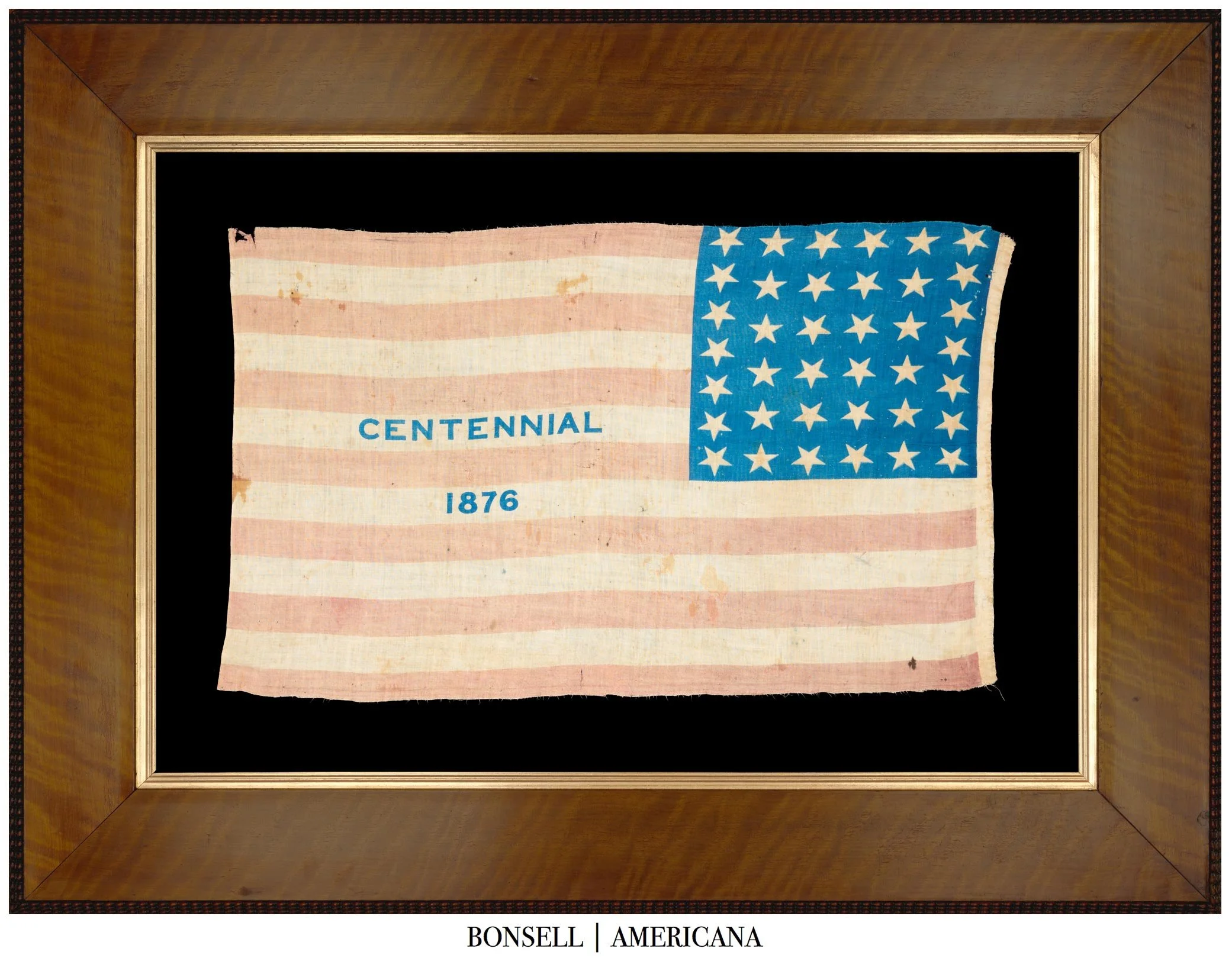 38 Star American Parade Flag | “CENTENNIAL 1876” Commemorative Overprint | Colorado Statehood | Circa 1876