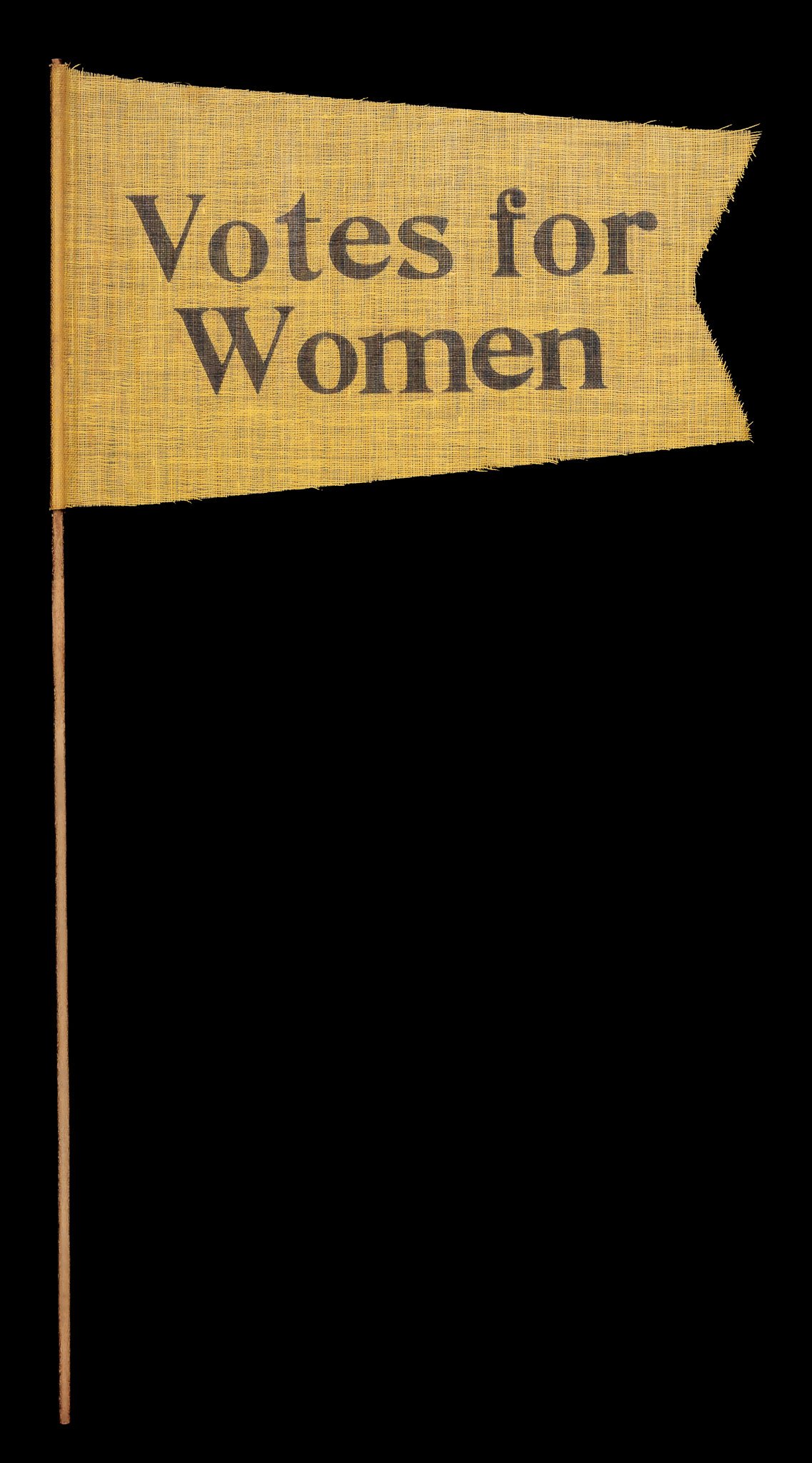 Antique “Votes for Women” Suffrage Pennant on Original Staff | American Women’s Suffrage Movement | Circa 1910–1920