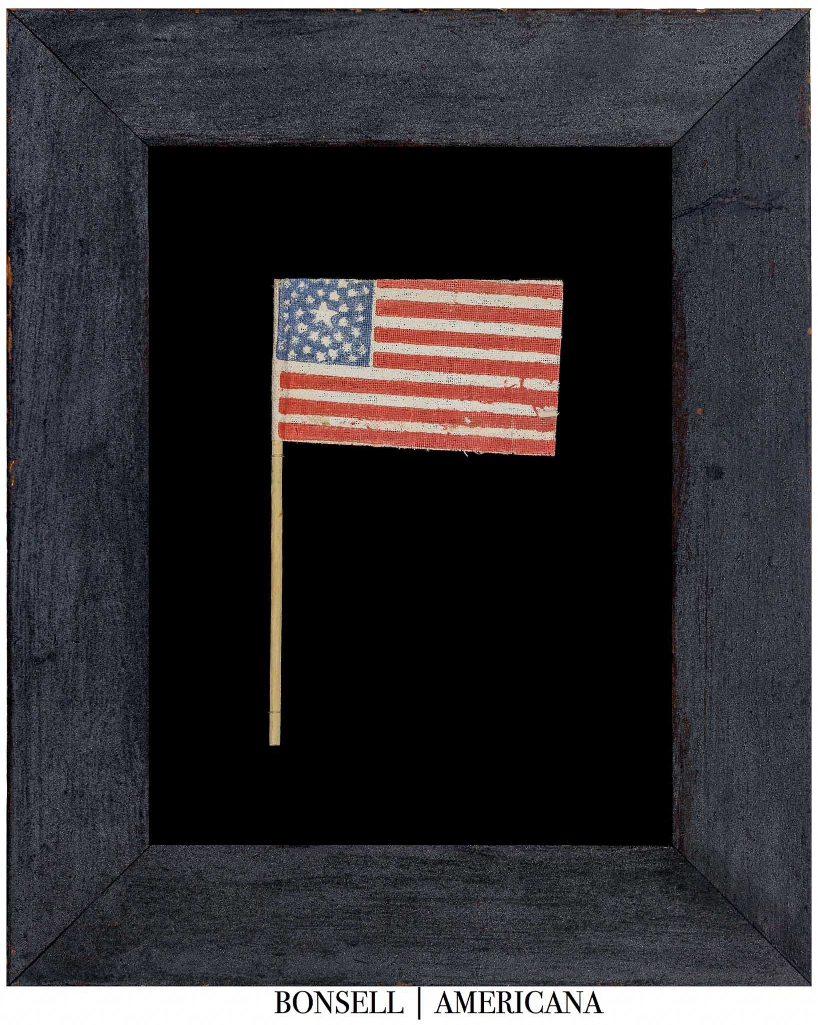 Rare 36 Star American Parade Flag | Bold Medallion Design | Nevada Statehood | Circa 1864–1867
