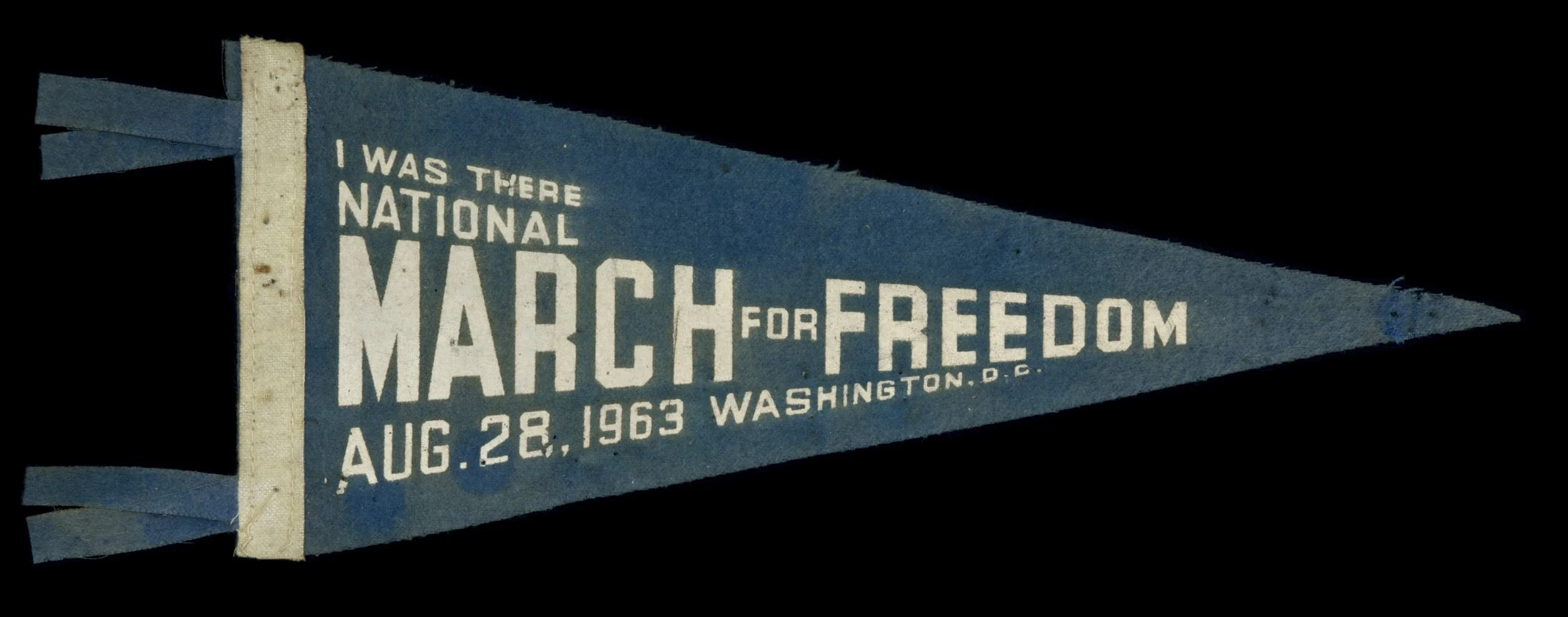 Rare 1963 National March for Freedom Felt Pennant | A Historic Artifact from the Iconic March on Washington for Jobs and Freedom, Commemorating a Pivotal Moment in Civil Rights History | Circa 1963