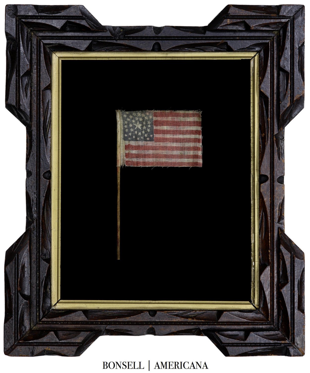 36 Star Antique Parade Flag with a Striking Medallion Pattern | Nevada Statehood | Circa 1864-1867