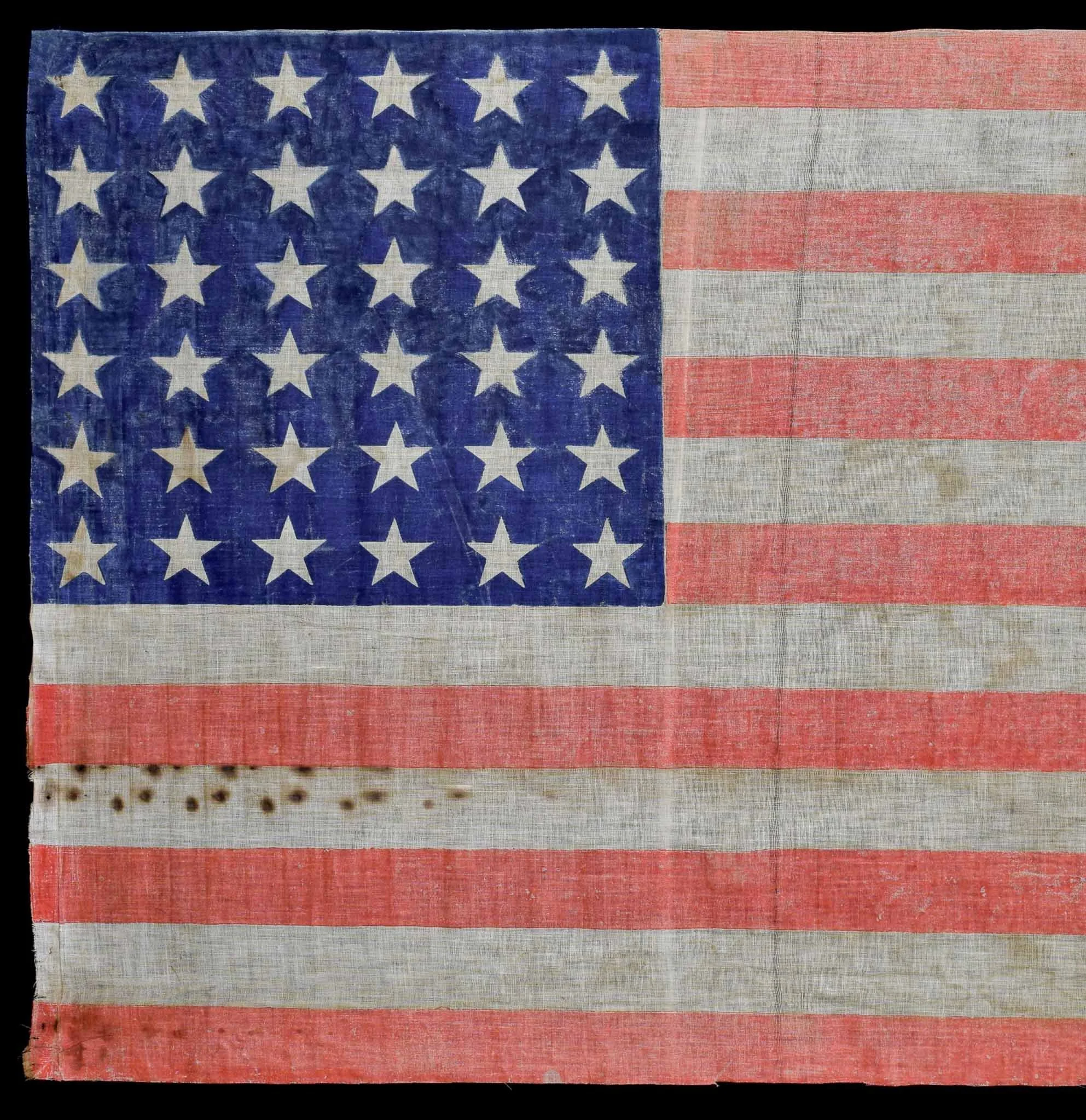 36 Star Cleveland & Hendricks Antique Campaign Flag-5.jpg