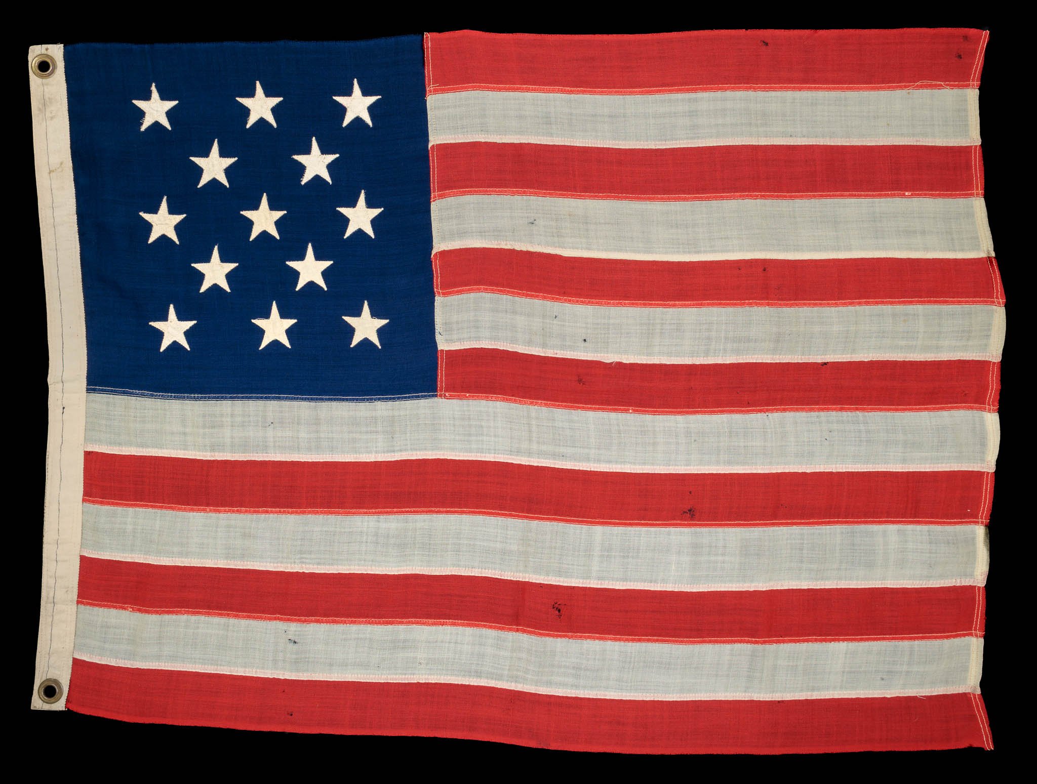 Attractive 13 Star Antique American Flag | 3-2-3-2-3 Hopkinson Star Arrangement | Circa 1895–1926
