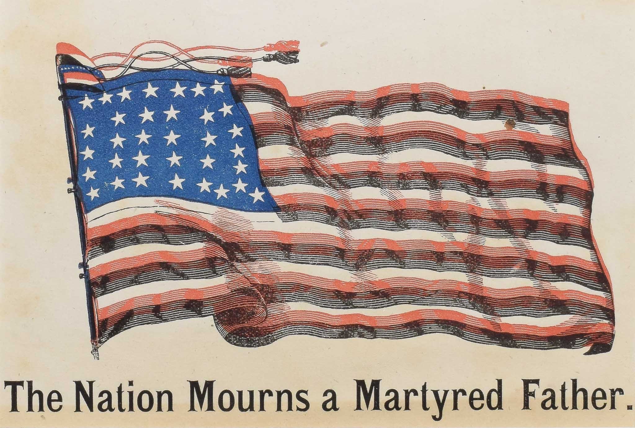 The Nation Mourns a Martyred Father Antique Flag-3.jpg