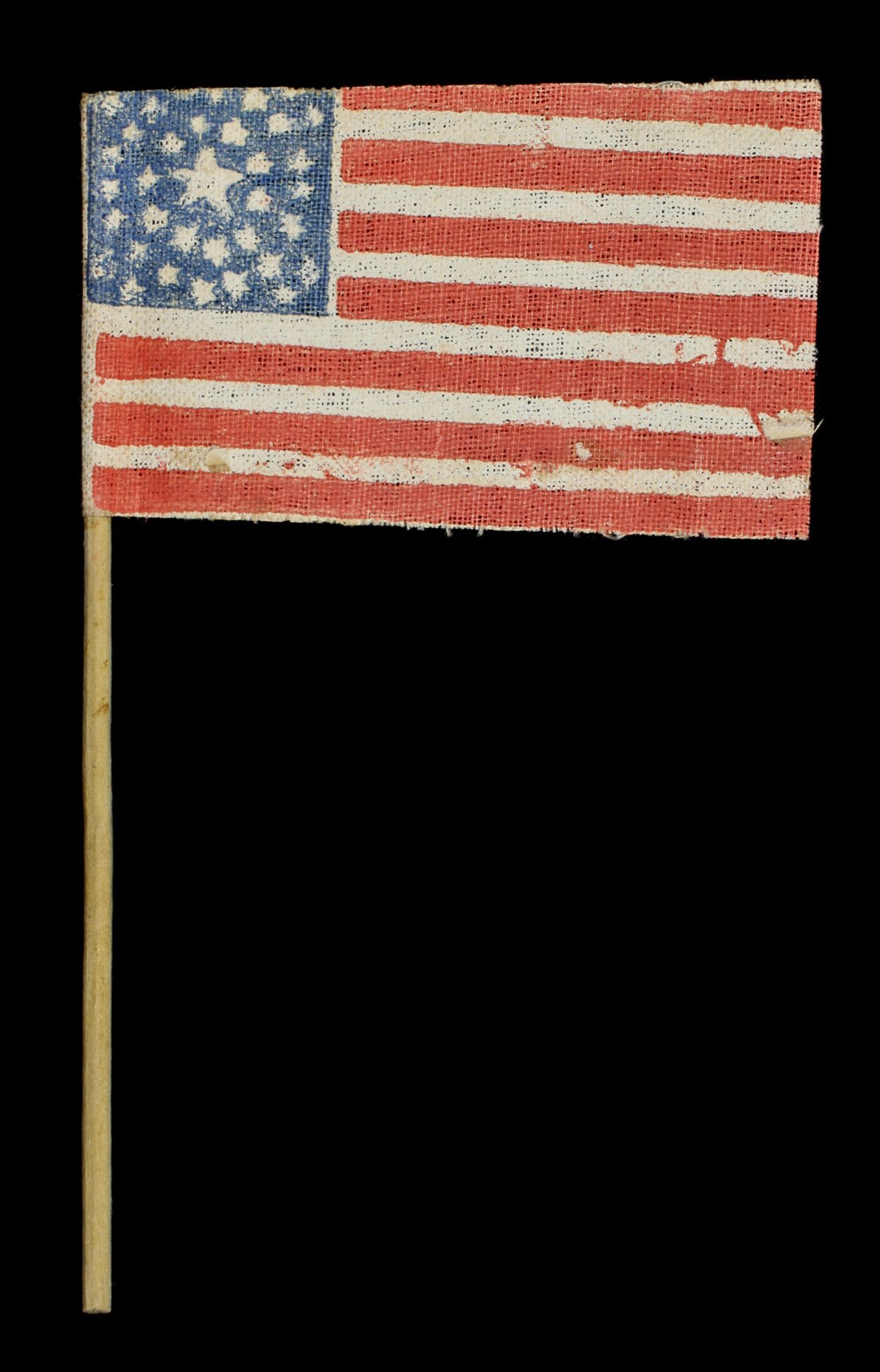 36 Star Antique American Parade Flag with a Striking Medallion Pattern | Nevada Statehood | Circa 1864-1867