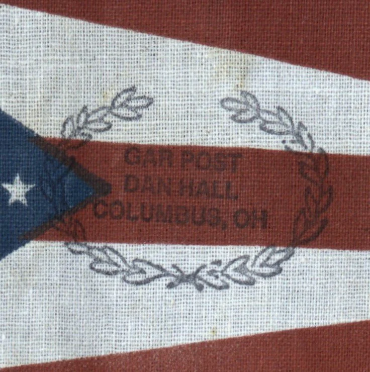 4. Antique Ohio State Flag with a Civil War Veteran's Rememberance Overprint.jpg