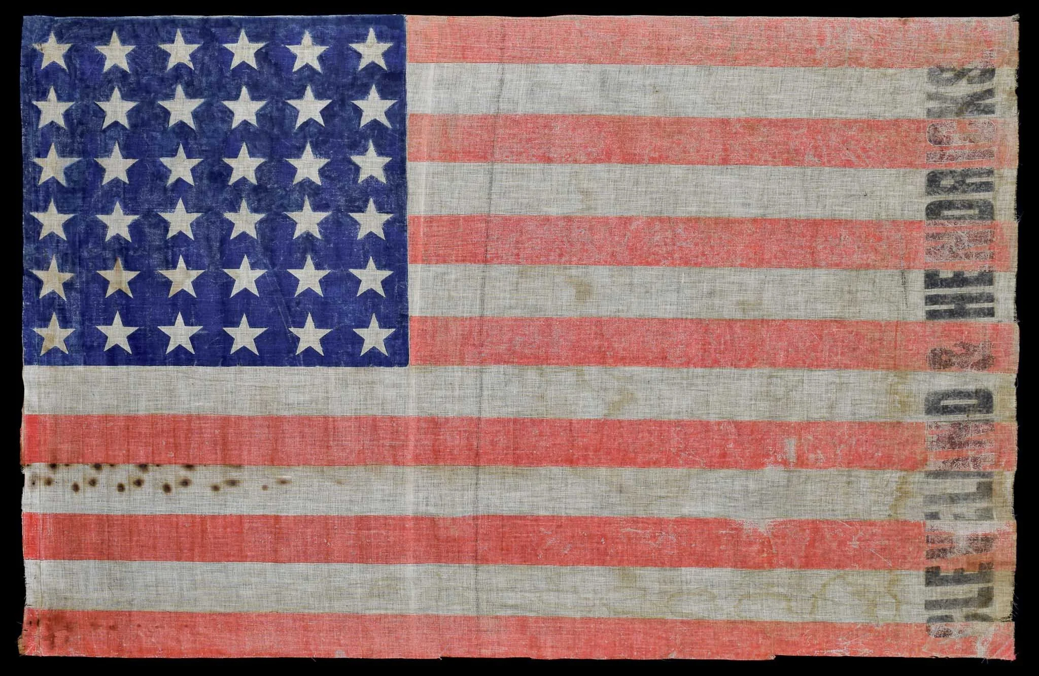 36 Star Cleveland & Hendricks Antique Campaign Flag-2.jpg