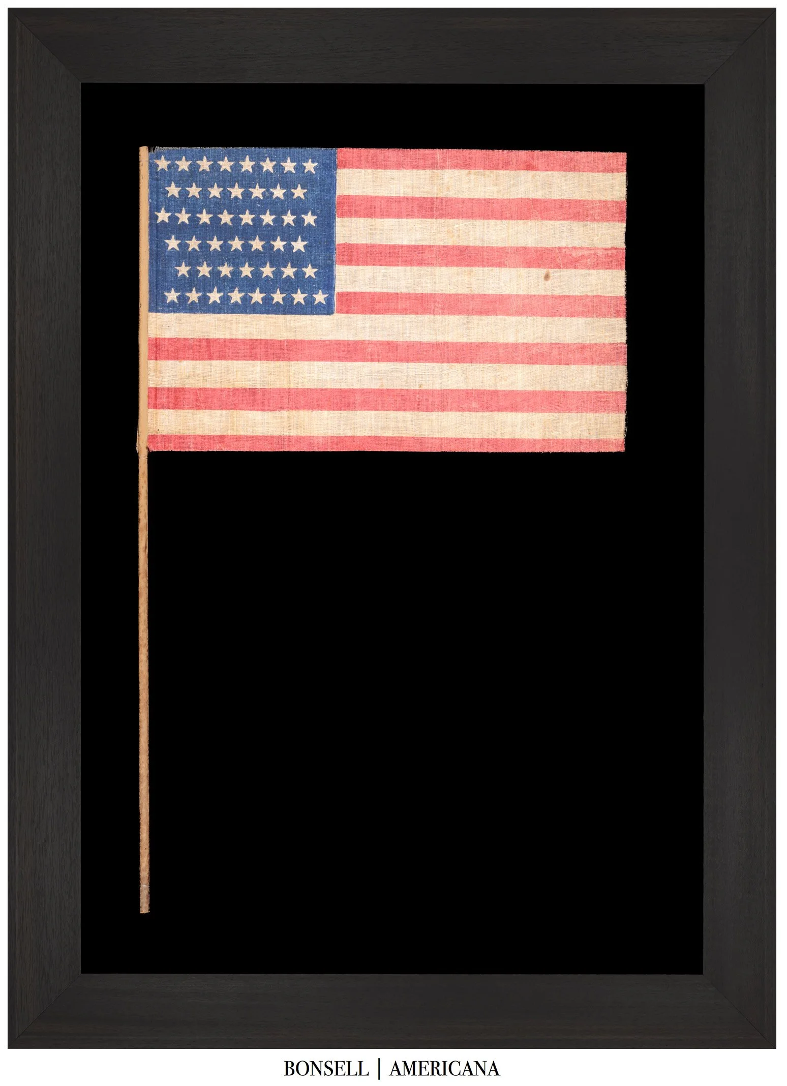 45 Star Antique Parade Flag | A Large Scale Example with a Staggered Star Pattern | Utah Statehood | Circa 1896-1907