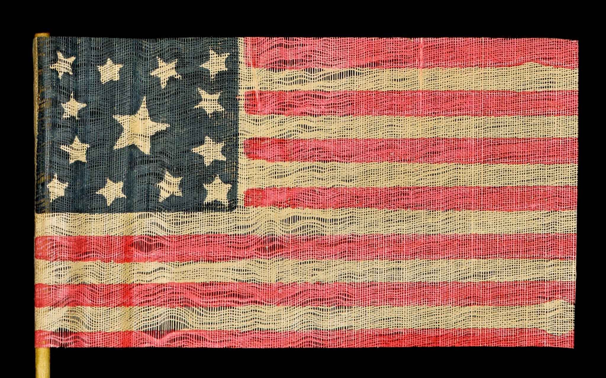 3. 13 Star Antique Civil War Parade Flag.jpg