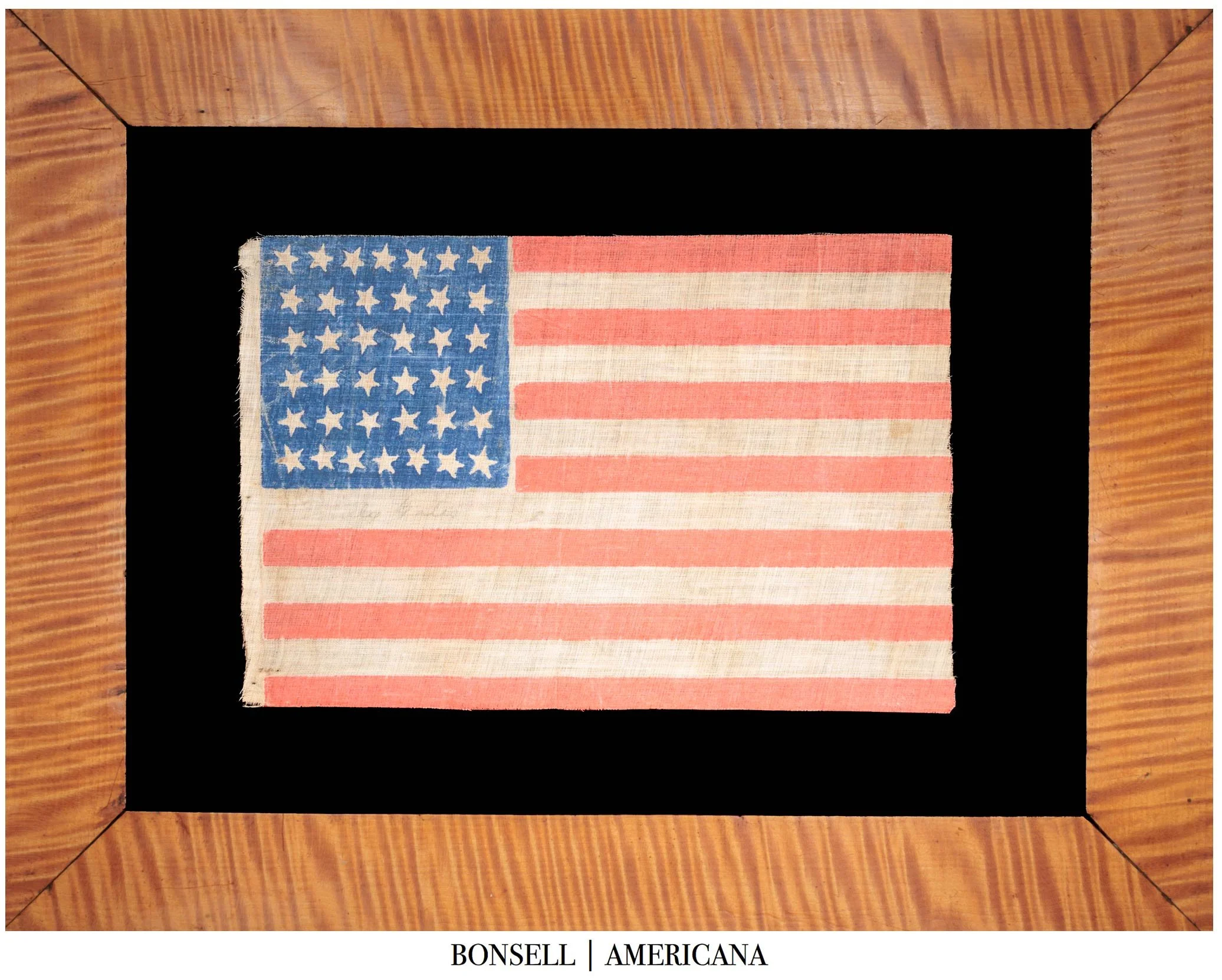 38 Star American Parade Flag | Handwritten “Emily Gates” Inscription | Colorado Statehood | Circa 1876-1890