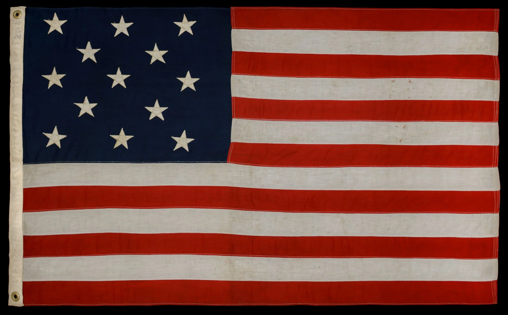 Attractive 13 Star Antique US Flag with a 3-2-3-2-3 Pattern | Ideal Display Size | Circa 1900-1940