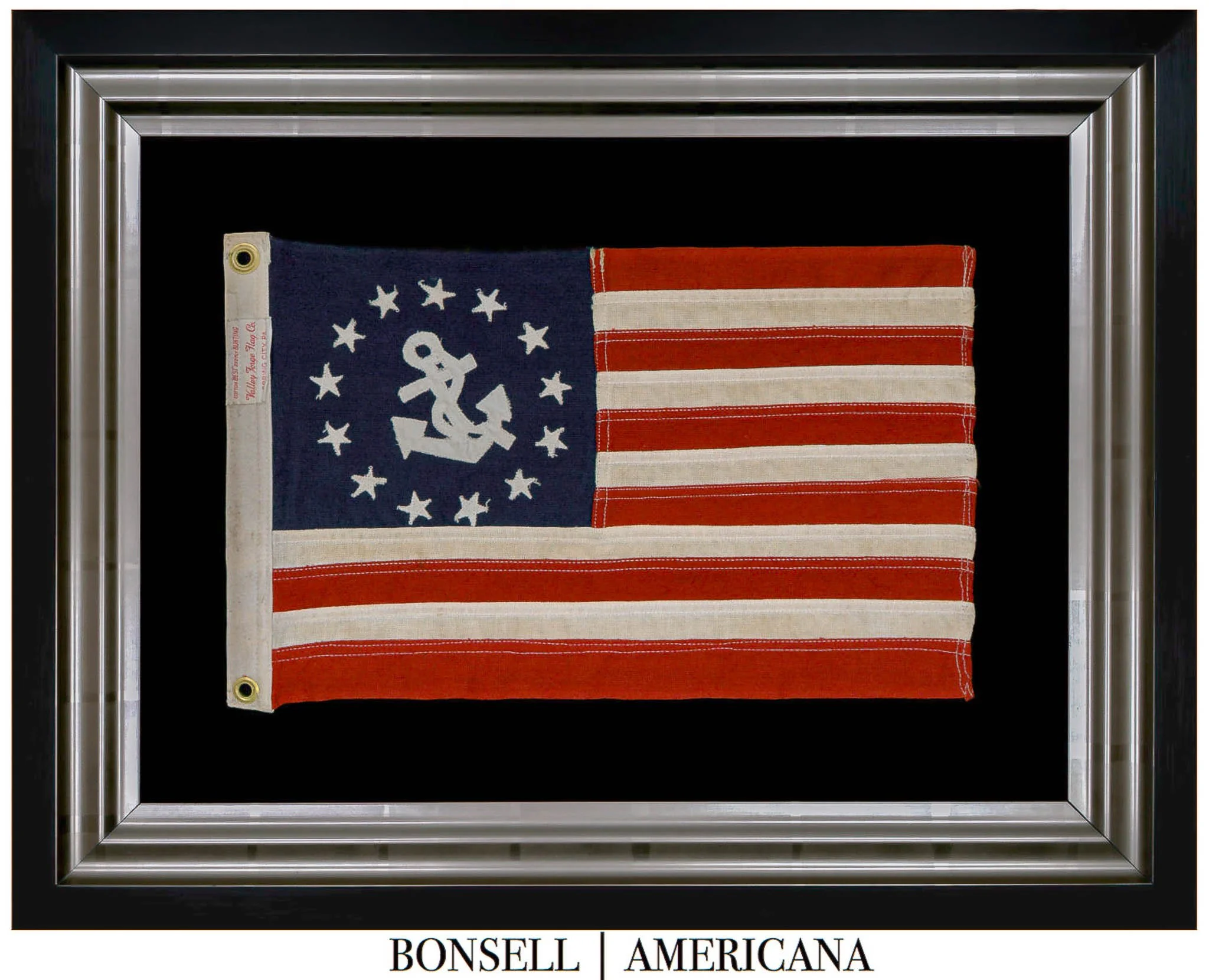 Mid-Century 13-Star Yacht Flag | Made by Valley Forge Flag Co., Spring City, PA | Circa 1935–1955