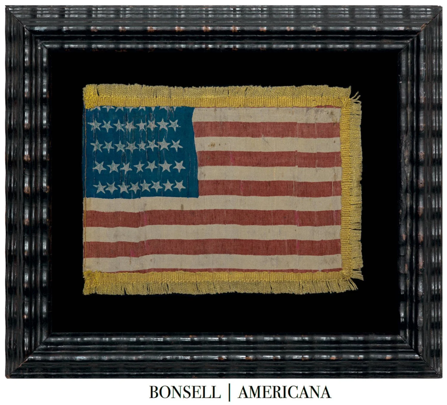 39 Star Antique American Flag | The First Example We Have Encountered in this Form | Circa 1876-1889