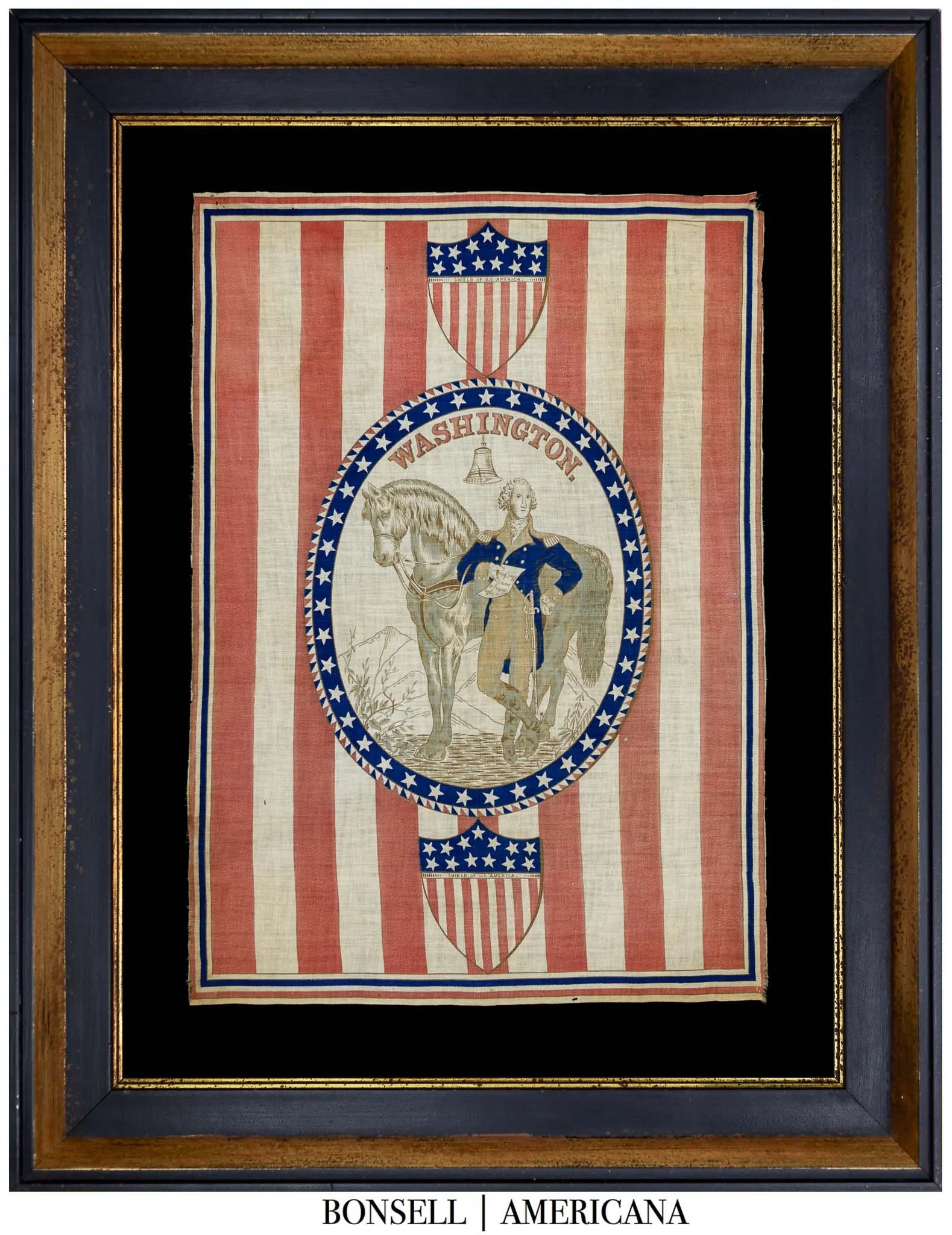 Antique George Washington Banner | Made to Celebrate the Centennial | Circa 1876