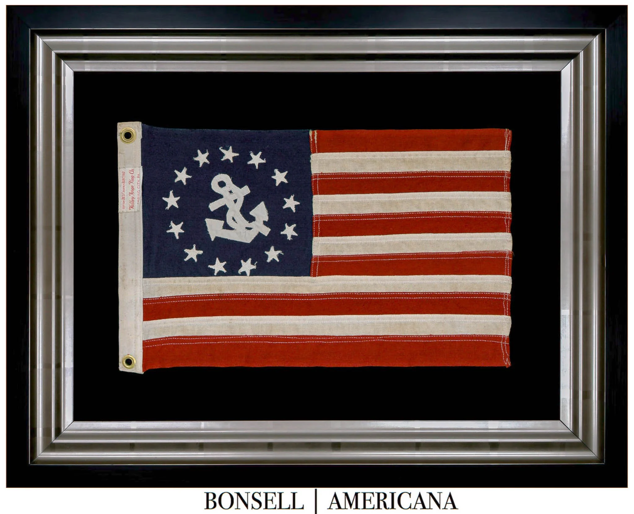Mid-Century 13-Star Yacht Flag | Made by Valley Forge Flag Co., Spring City, PA | Circa 1935–1955
