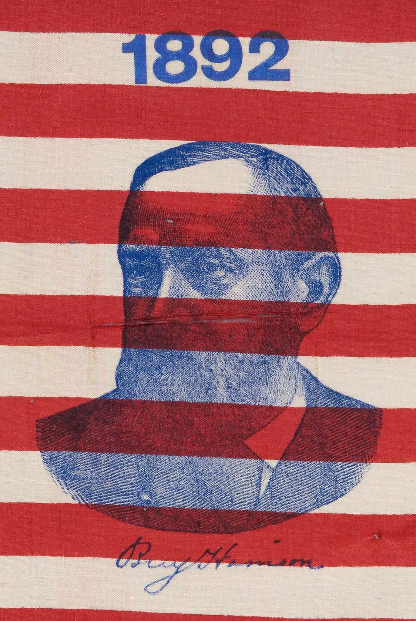 Antique Benjamin Harrison Campaign Flag-3.jpg