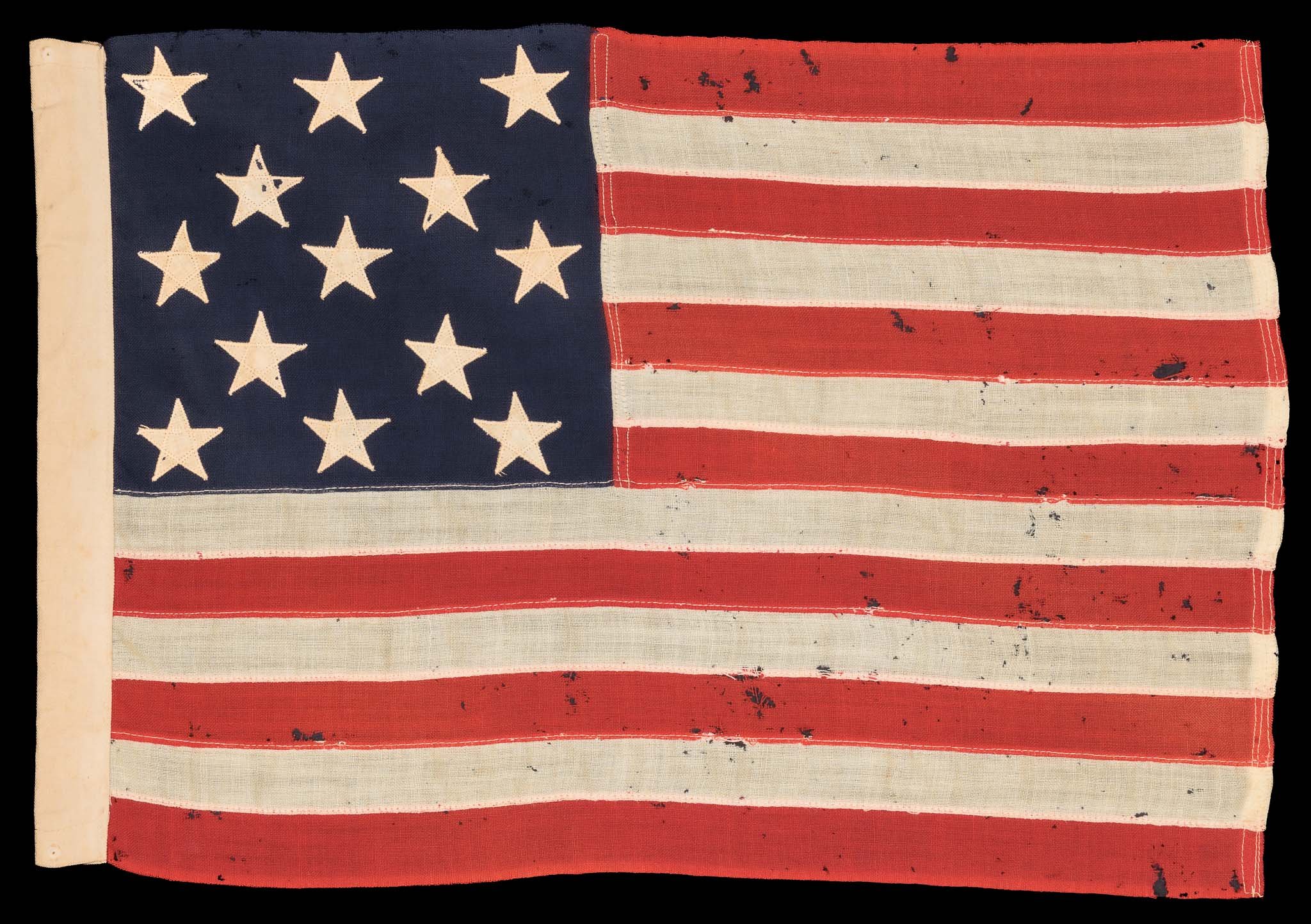 Rare Small Scale 13 Star Antique American Flag | Hopkinson Pattern | Circa 1895-1926