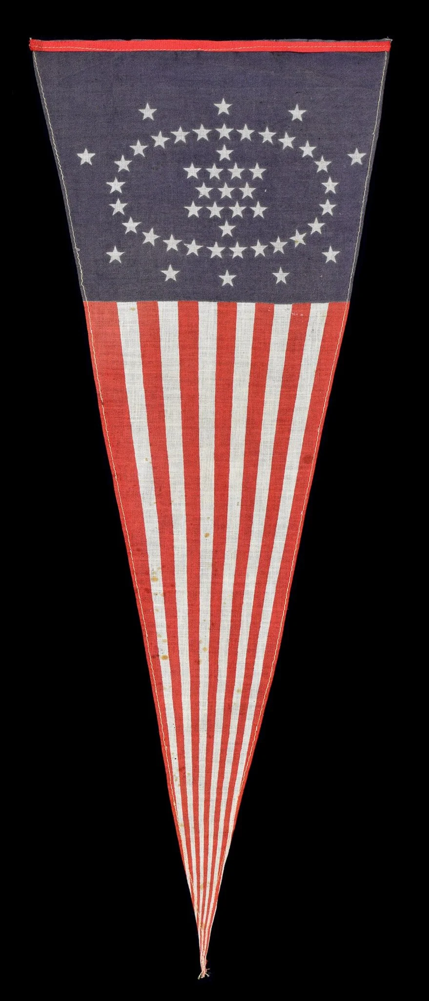 48 Star Antique American Pennant Designed by Wayne Whipple | Extremely Rare and Desirable | Circa 1909-1912