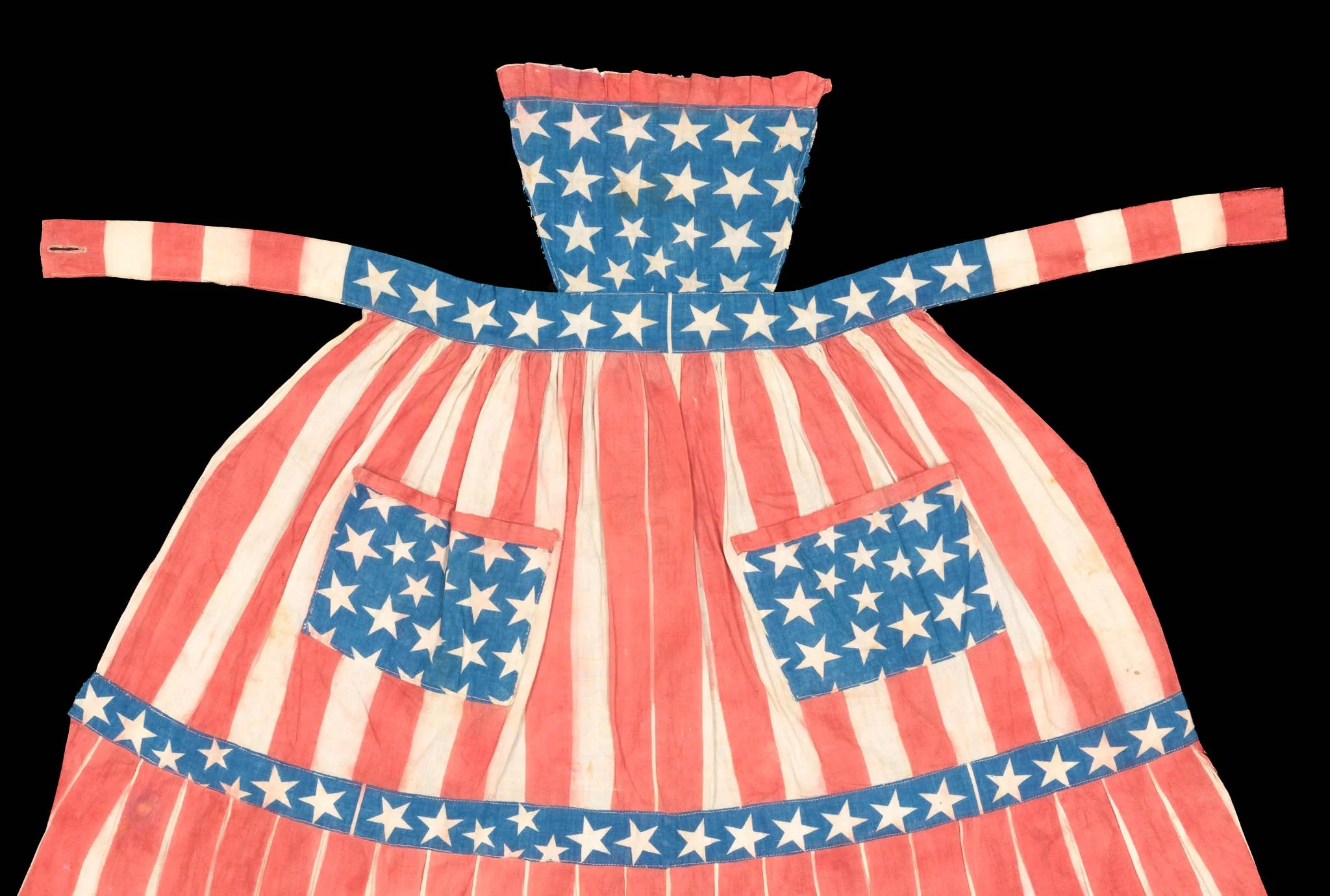 Antique Patriotic Dress Made of 38 Star Flags-3.jpg
