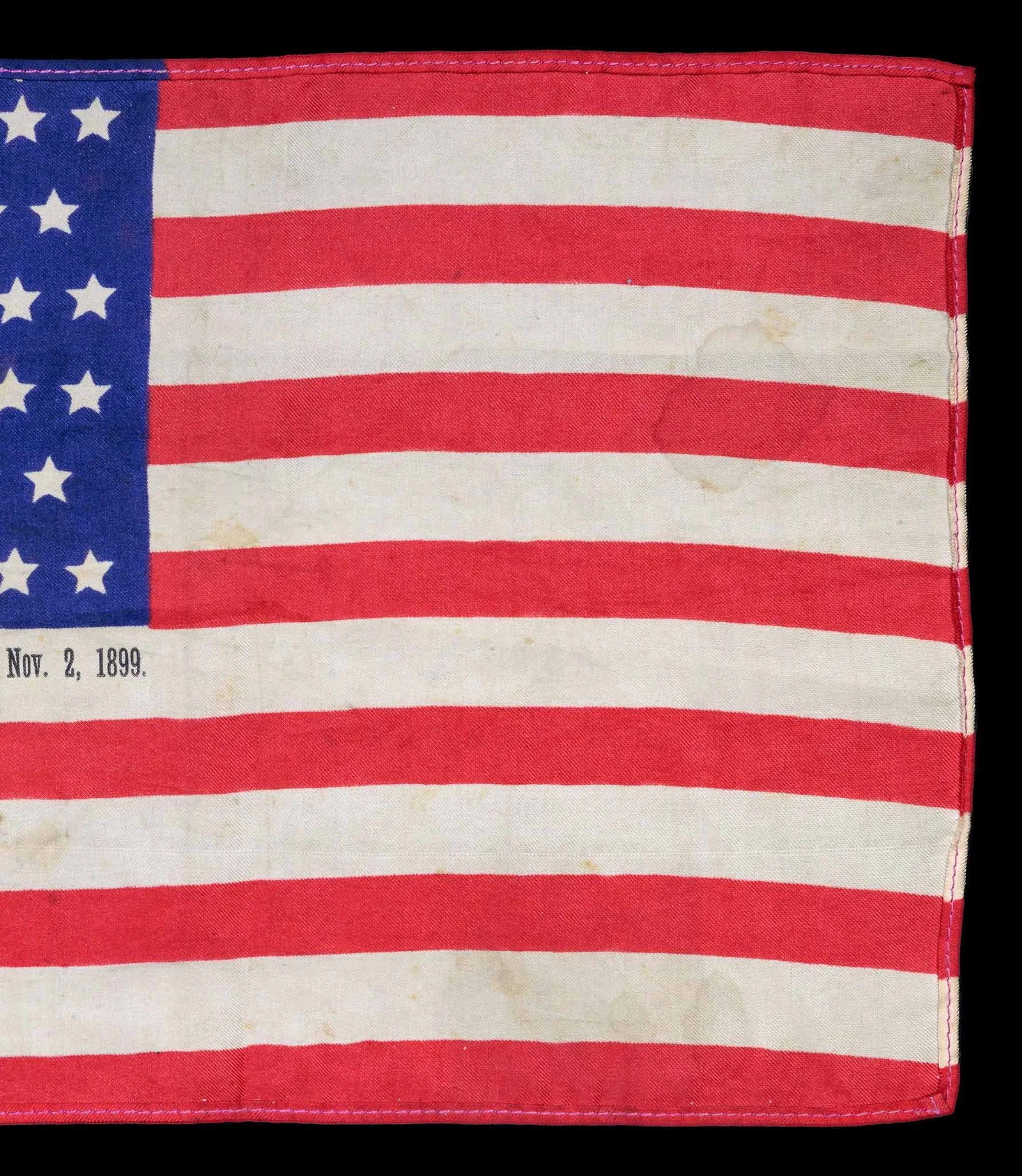 5. 46 Star Antique Flag with Reception to the Fighting 20th Overprint.jpg