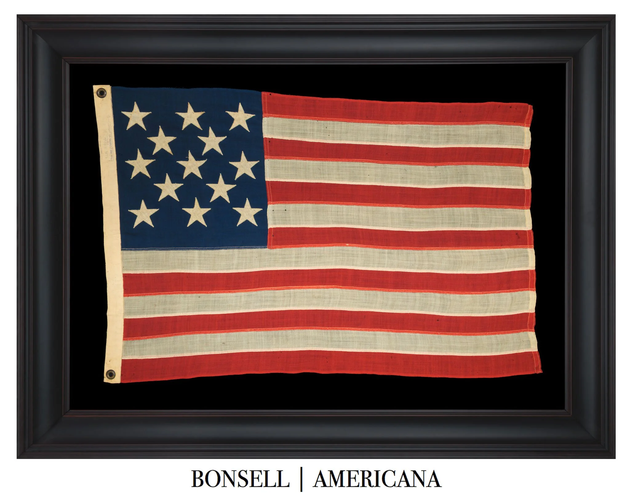 Striking 13 Star Antique American Flag with a 3-2-3-2-3 Star Pattern | Made by the U.S. Bunting Company | Circa 1895–1926