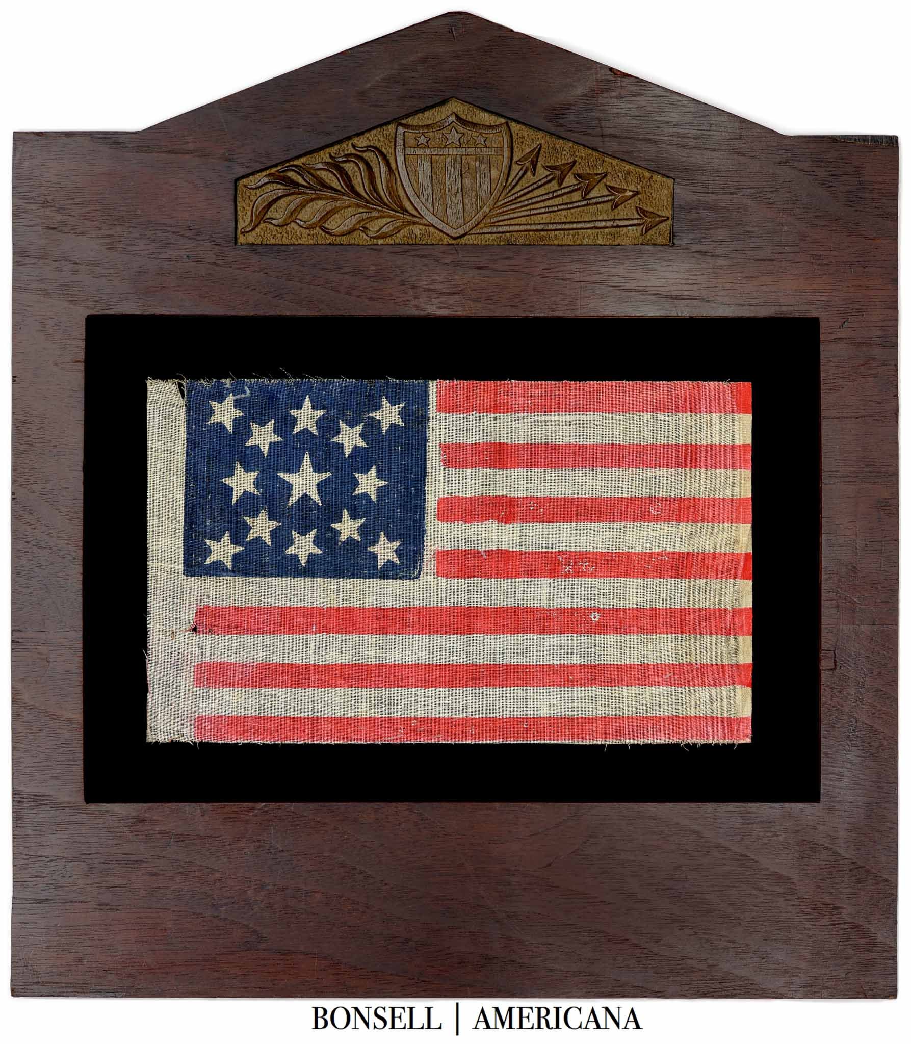 Rare 13 Star Antique Parade Flag | Attractive Medallion Star Pattern | Circa 1876