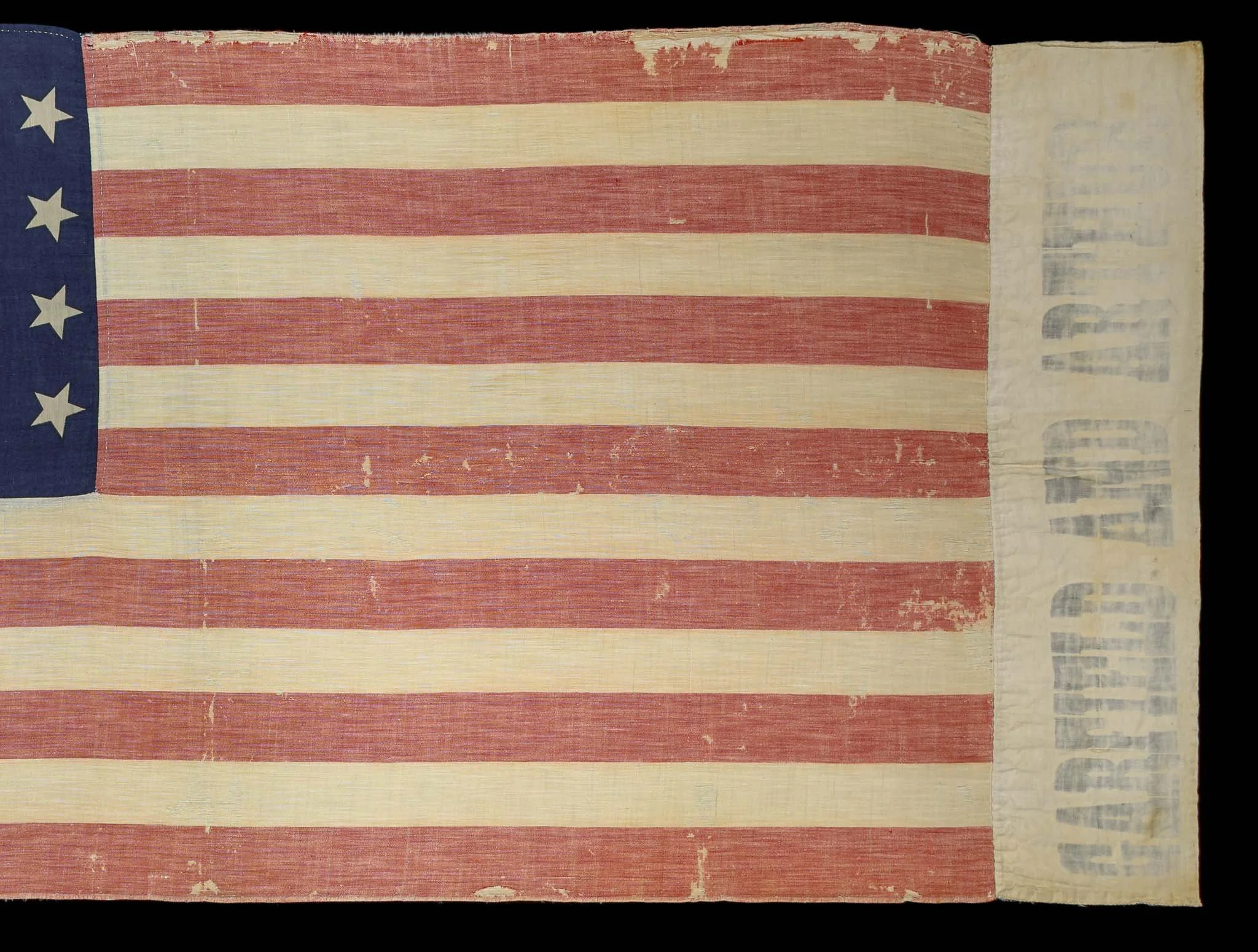8. 34 Star Antique Flag with a Garfield and Arthur Campaign Overprint.jpg