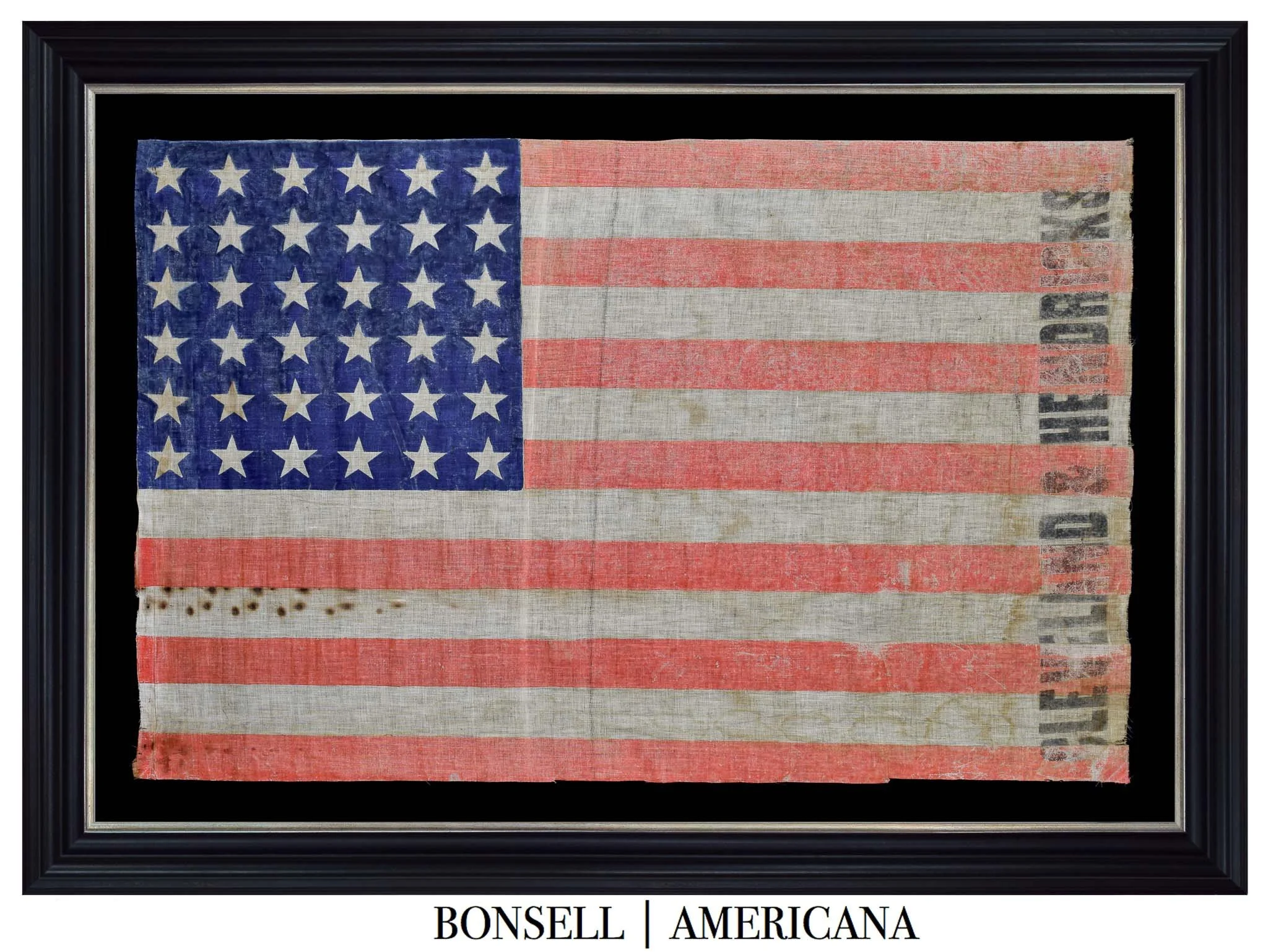 36 Star Cleveland & Hendricks Antique Campaign Flag-1.jpg