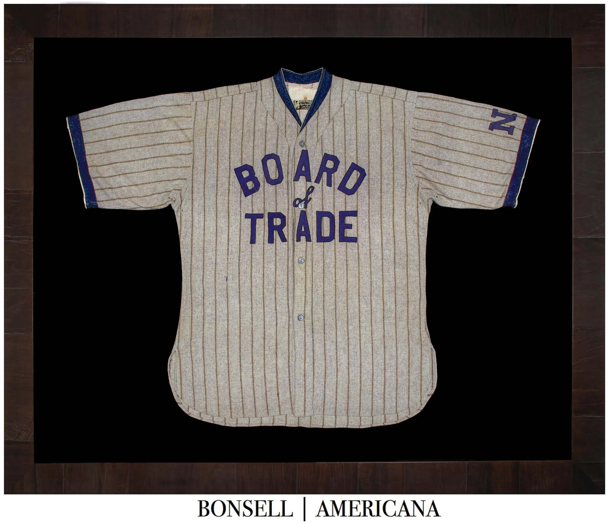 Outstanding Antique Chicago Baseball Jersey | Board of Trade Team | Honus Wagner Sporting Goods Tag | circa 1935–1940