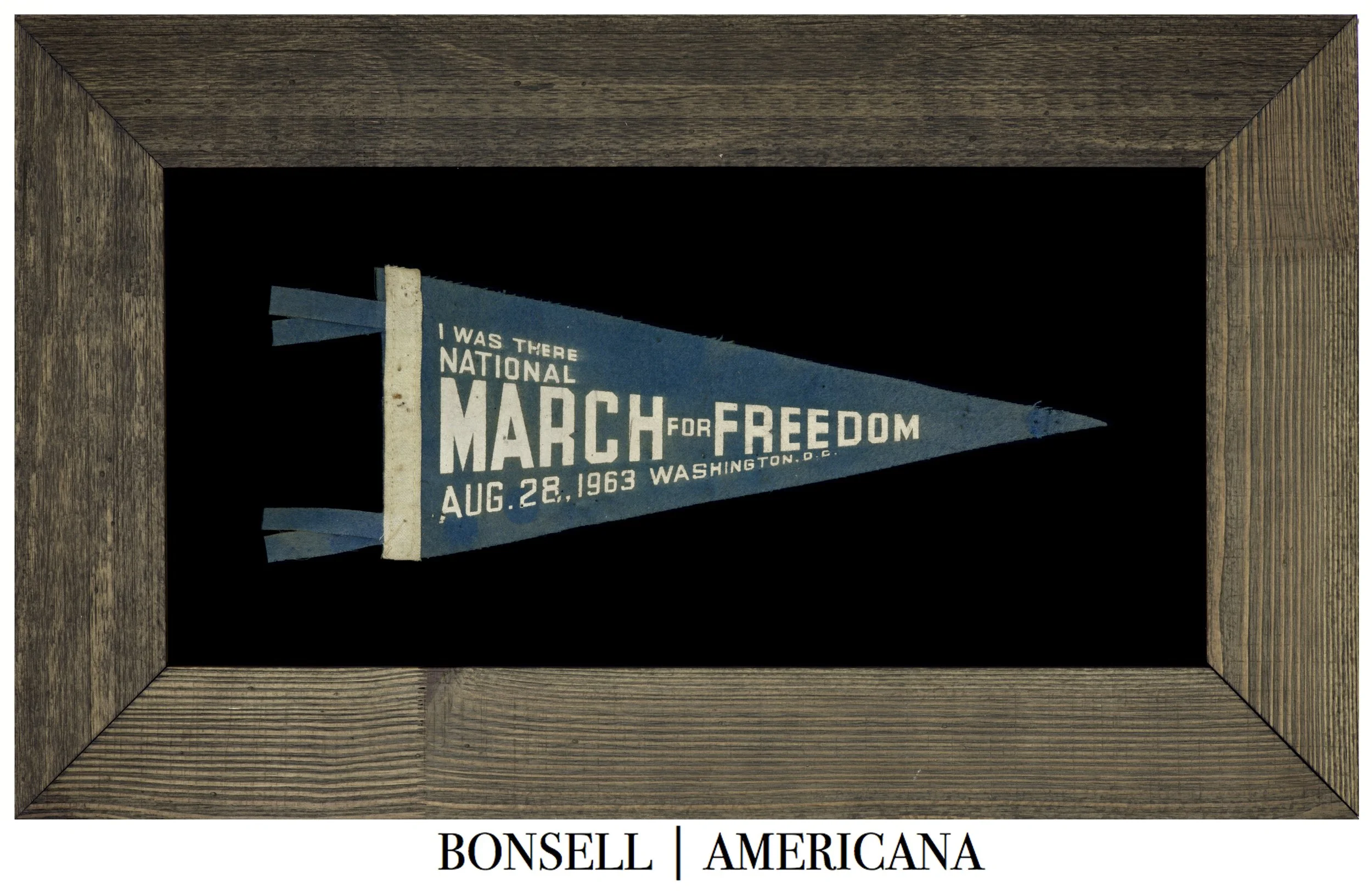 Rare 1963 National March for Freedom Felt Pennant | A Historic Artifact from the Iconic March on Washington for Jobs and Freedom, Commemorating a Pivotal Moment in Civil Rights History | Circa 1963