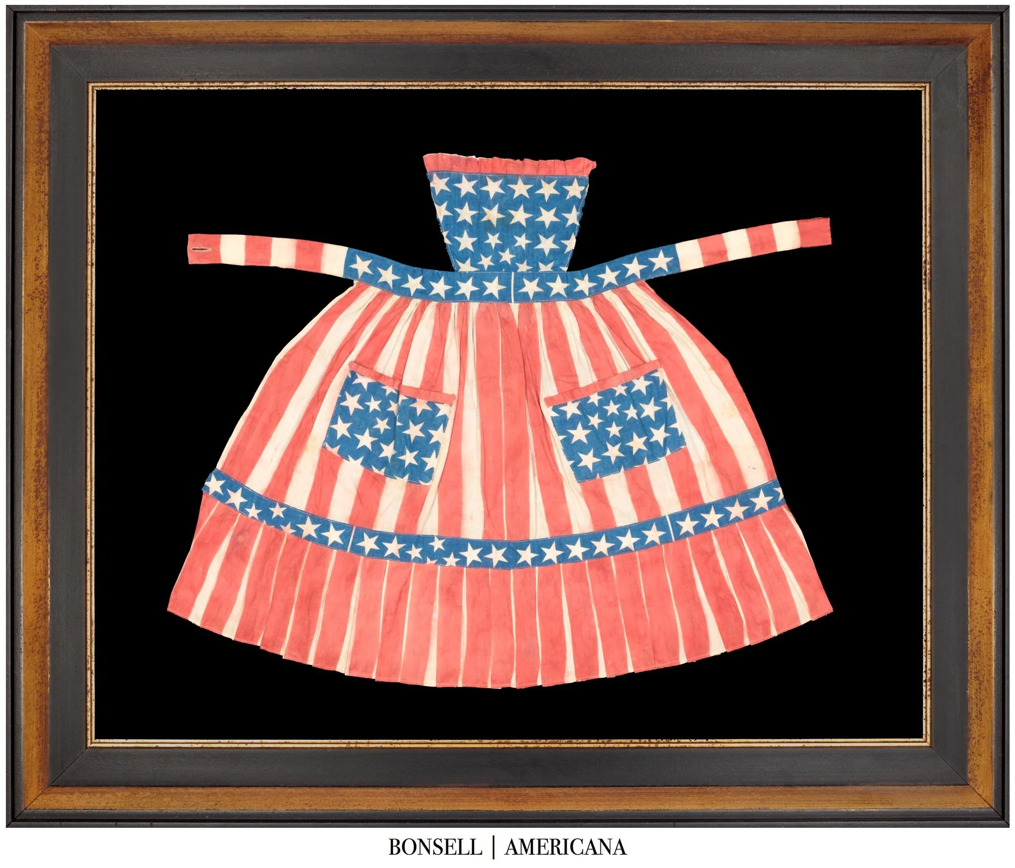 Outstanding Children’s Dress Made of 38 Star Antique Flags | Made to Celebrate the Nation’s Centennial | Colorado Statehood | Circa 1876